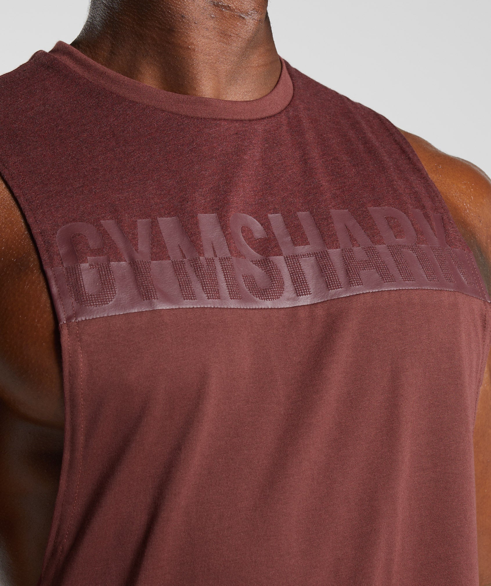 Bold React Drop Arm Tank in Cherry Brown