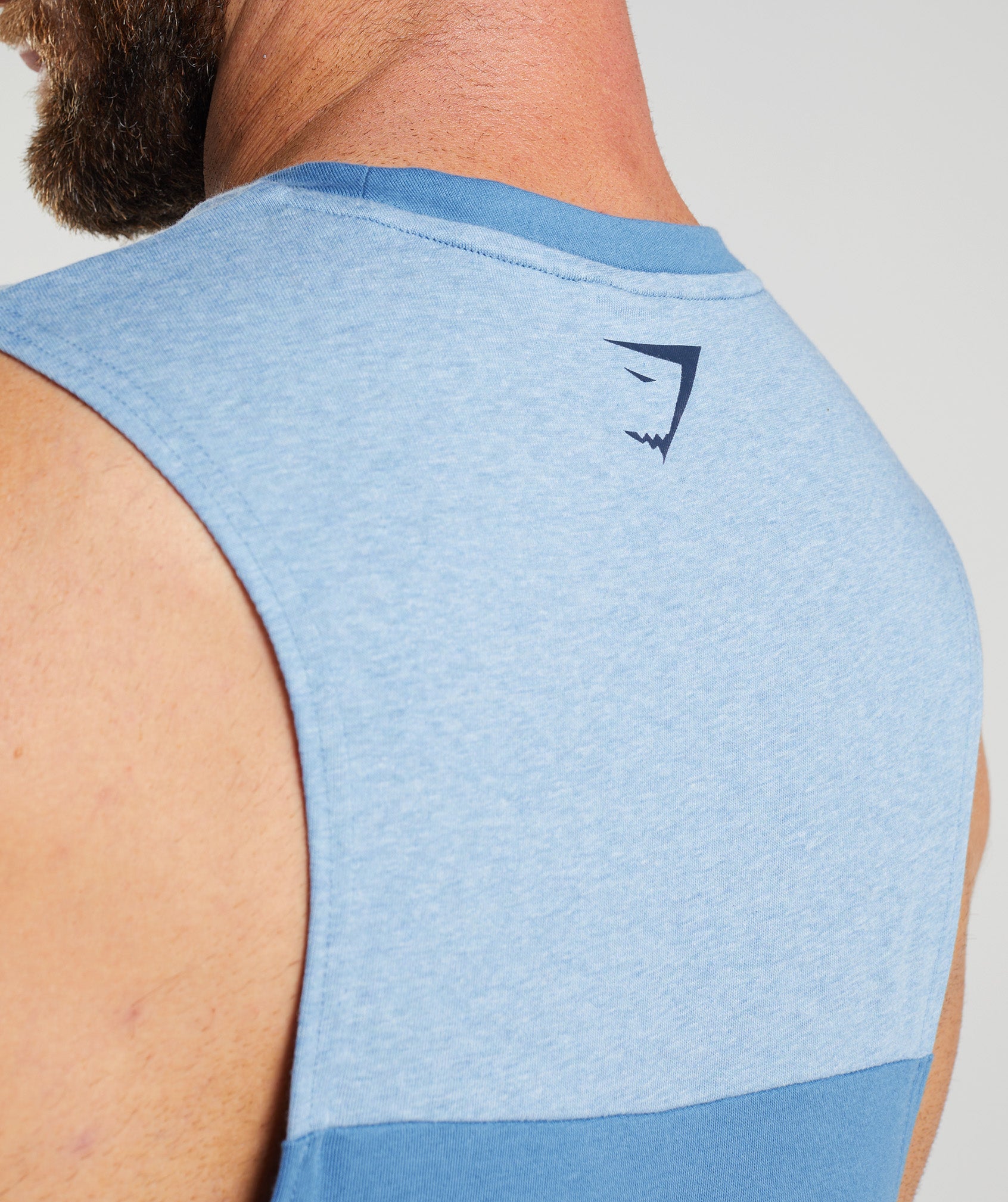 Gymshark Heavy Metal Drop Arm Tank - Blue