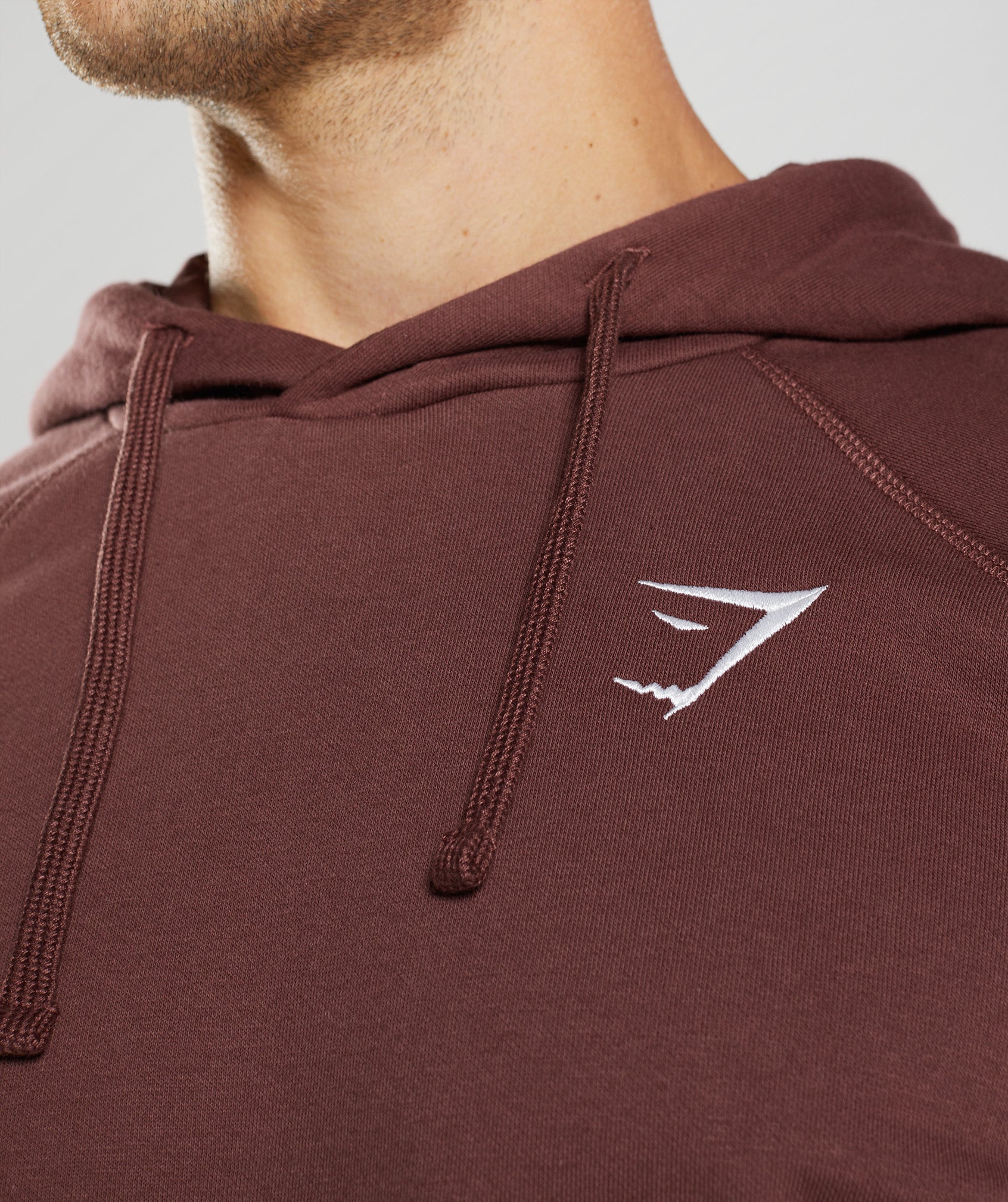 Crest Hoodie in Cherry Brown