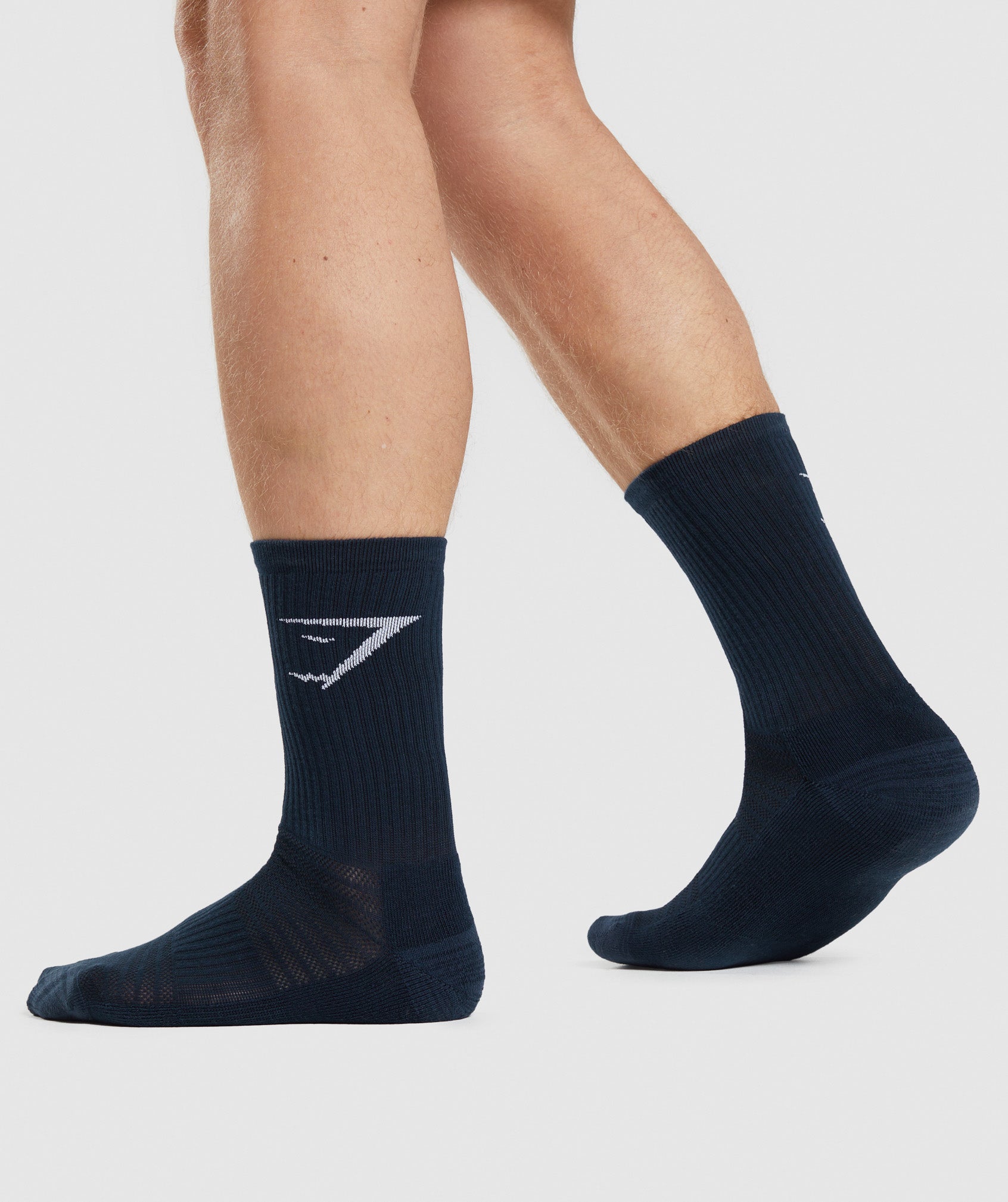 Gymshark Crew Socks 3pk - Green/Grey/Blue