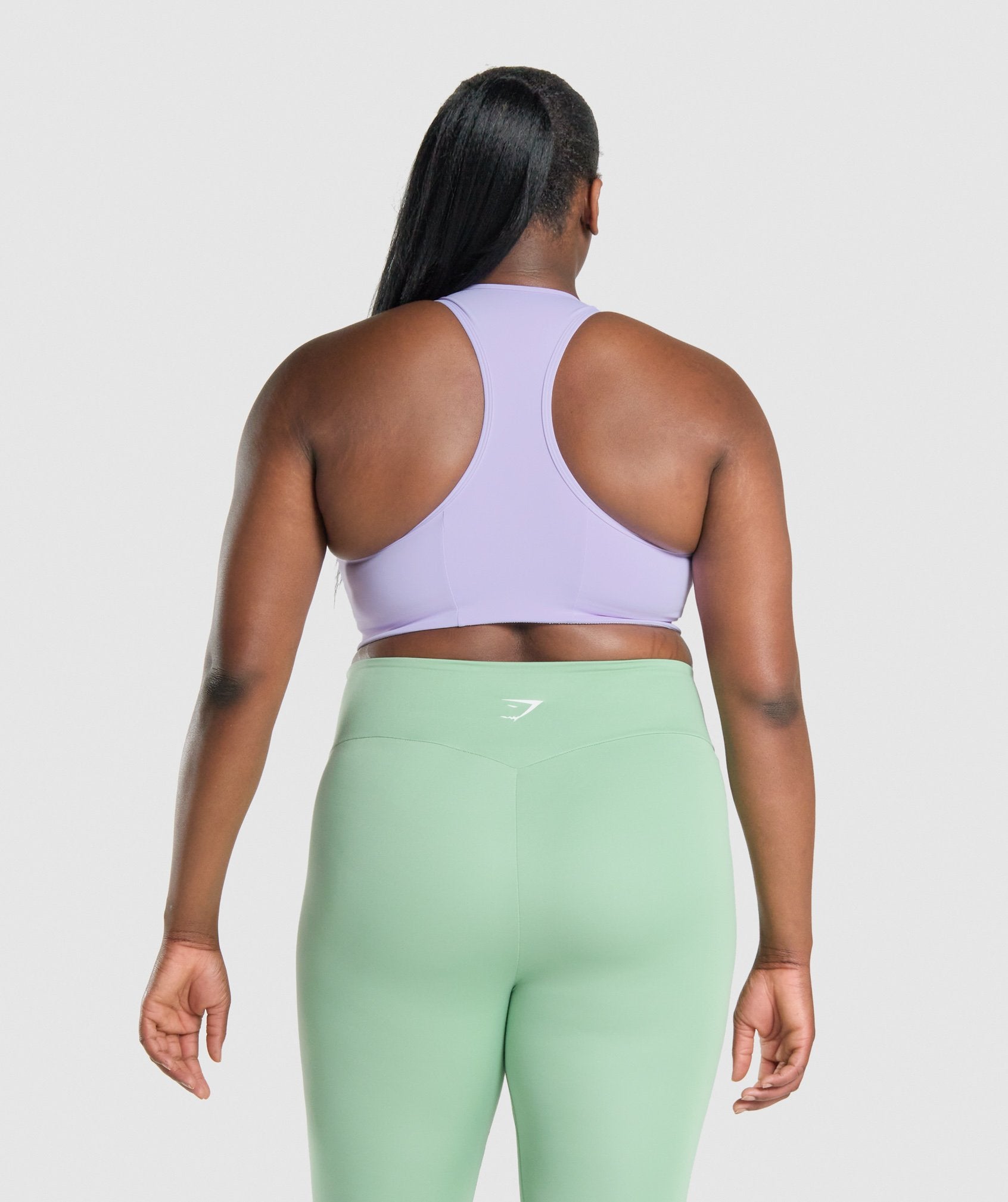 Essential Racer Back Sports Bra in Light Purple - view 2