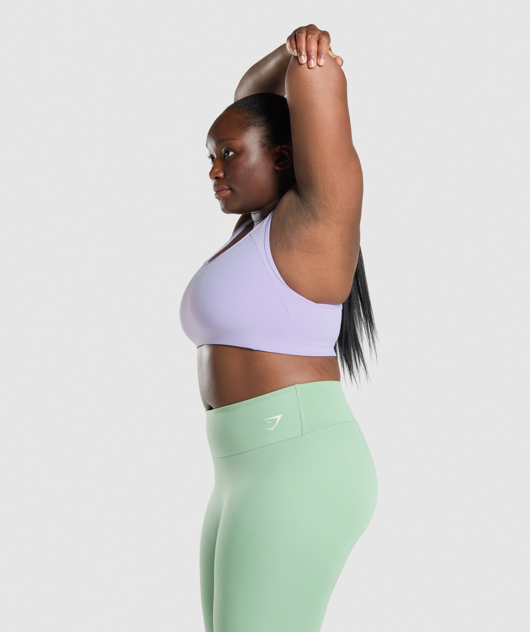 Essential Racer Back Sports Bra in Light Purple - view 3