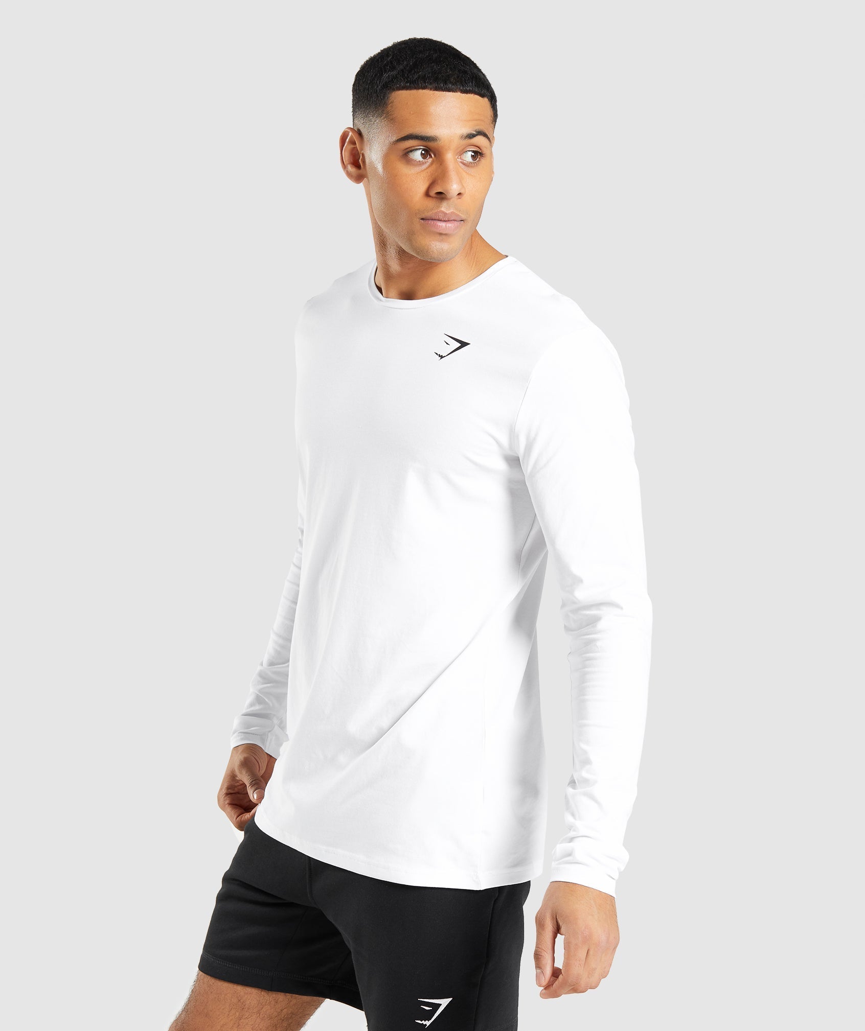 Essential Long Sleeve T-Shirt in White - view 3