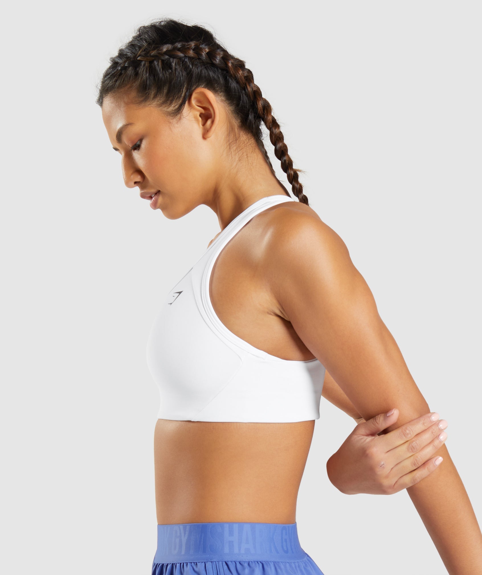 Essential Racer Back Sports Bra in White - view 3