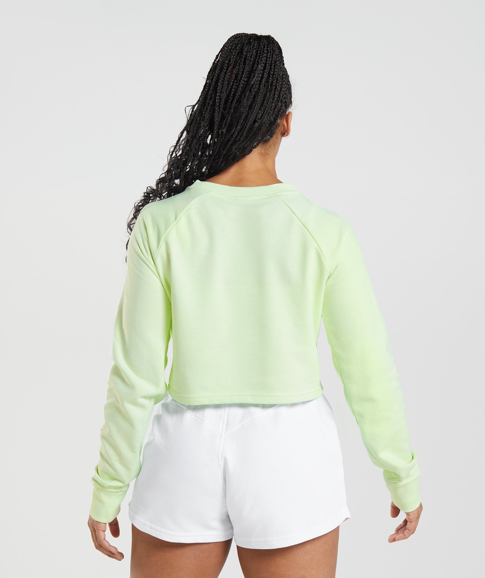 Legacy Cropped Sweater in Cucumber Green