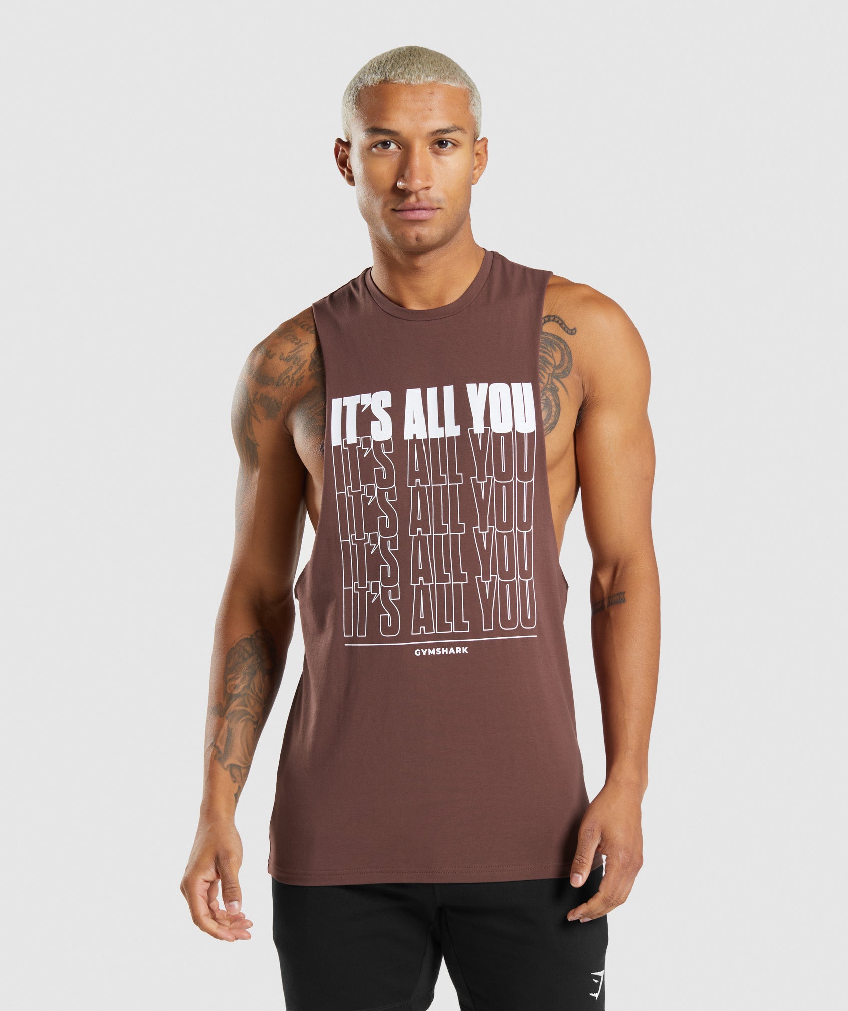 Its All You Drop Arm Tank in Cherry Brown - view 1