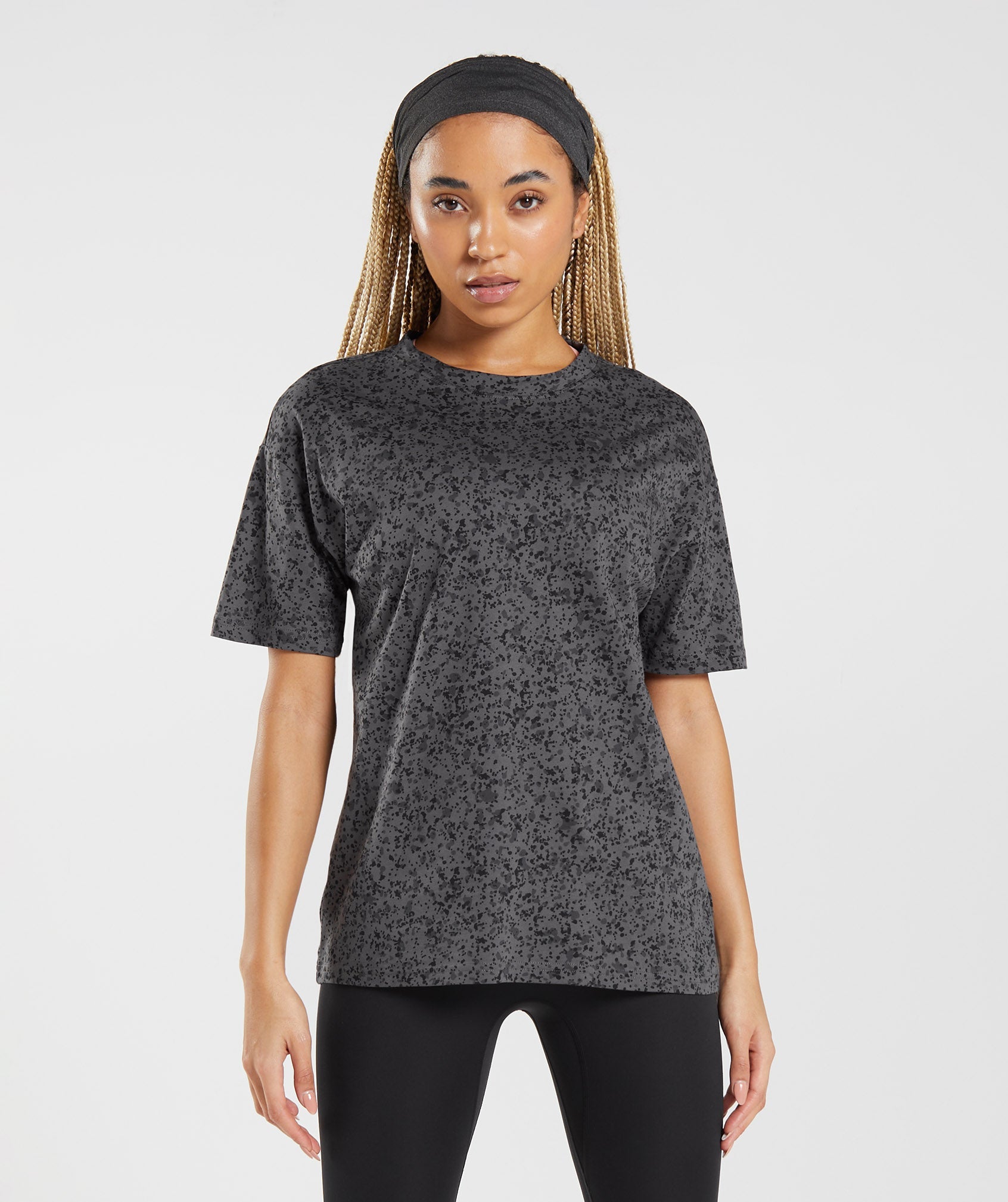 Mineral Print T-Shirt in Silhouette Grey