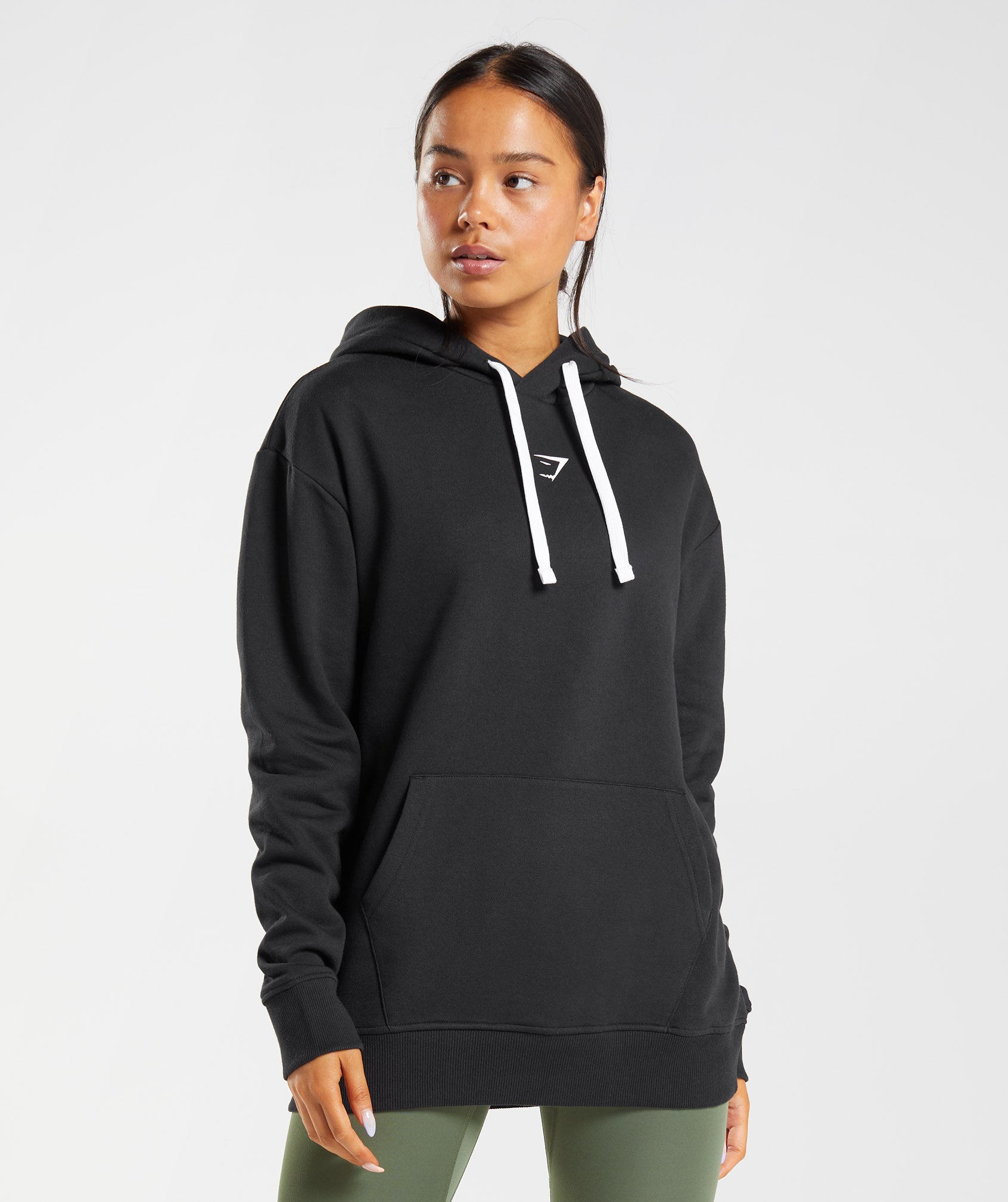 Gymshark Fraction Hoodie - Black/White | Gymshark