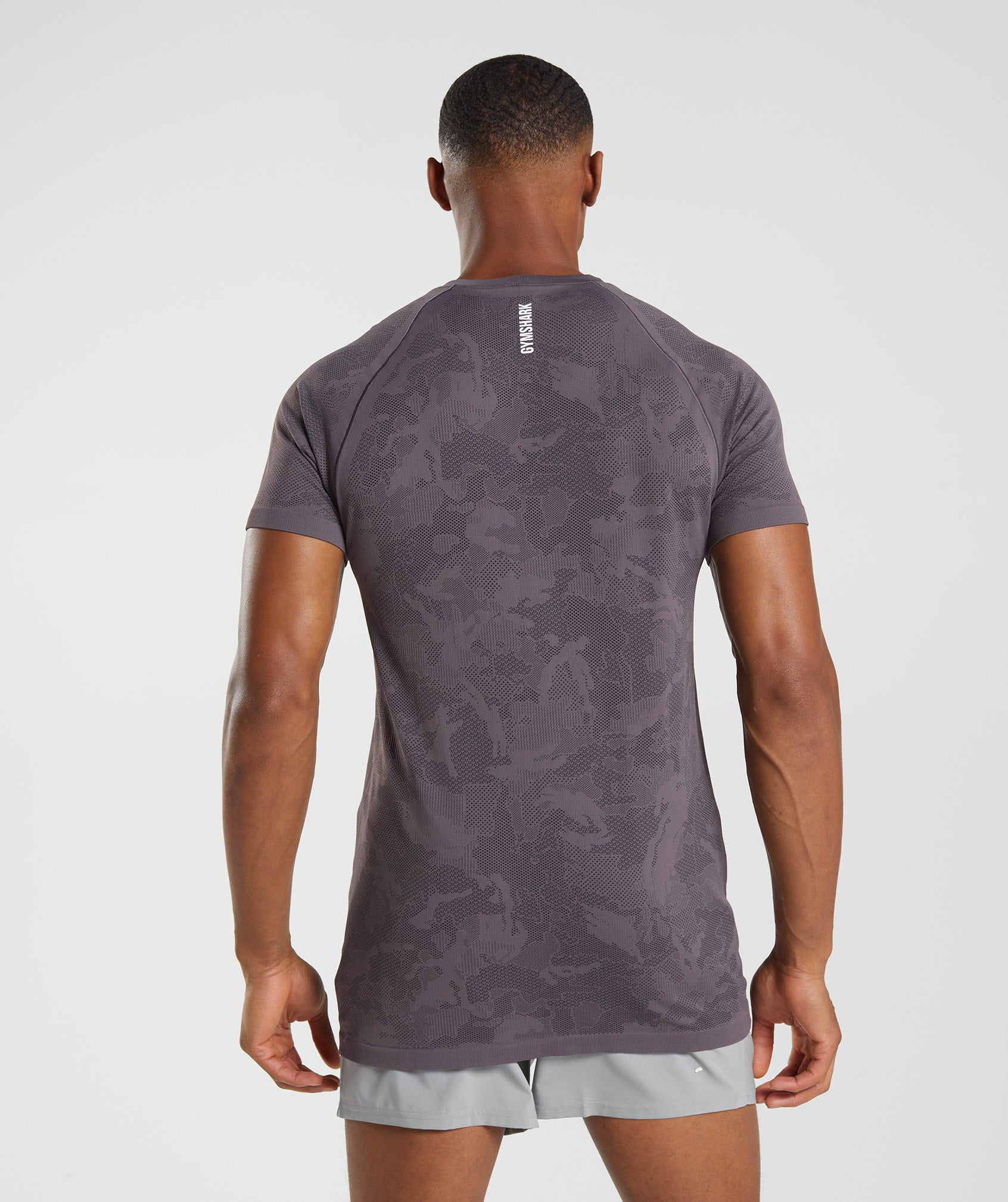 Gymshark Geo Seamless Long Sleeve T-Shirt - Dewberry Purple/Black
