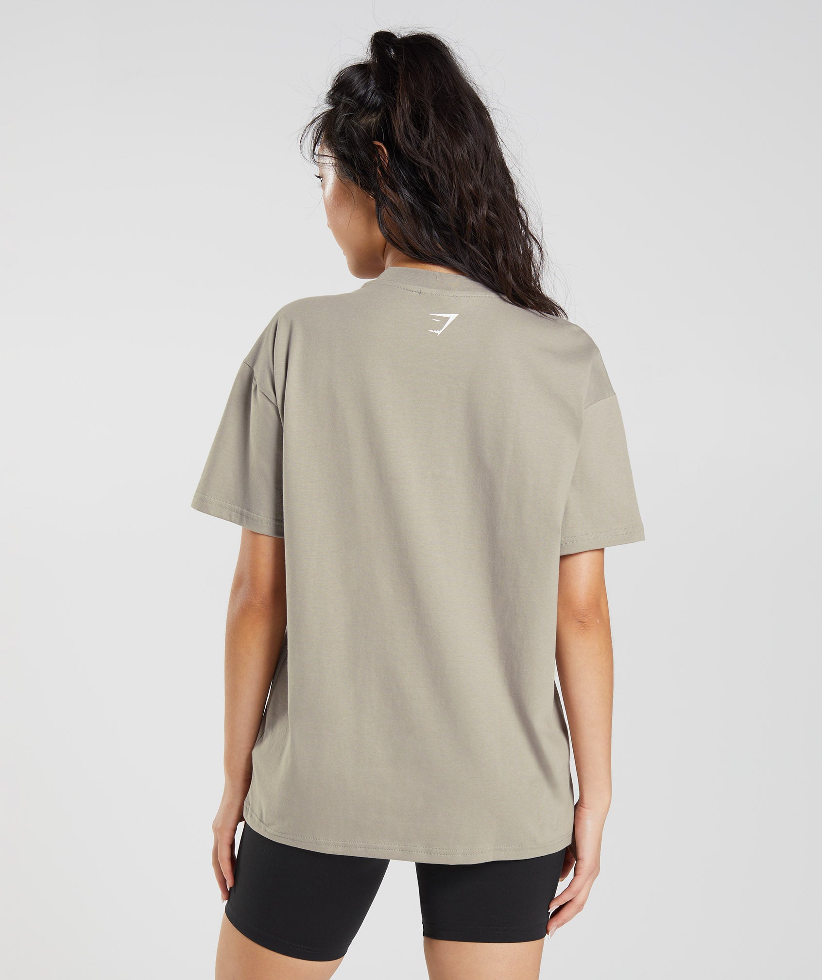 Activated Graphic Oversized T-Shirt in Ecru Brown - view 2