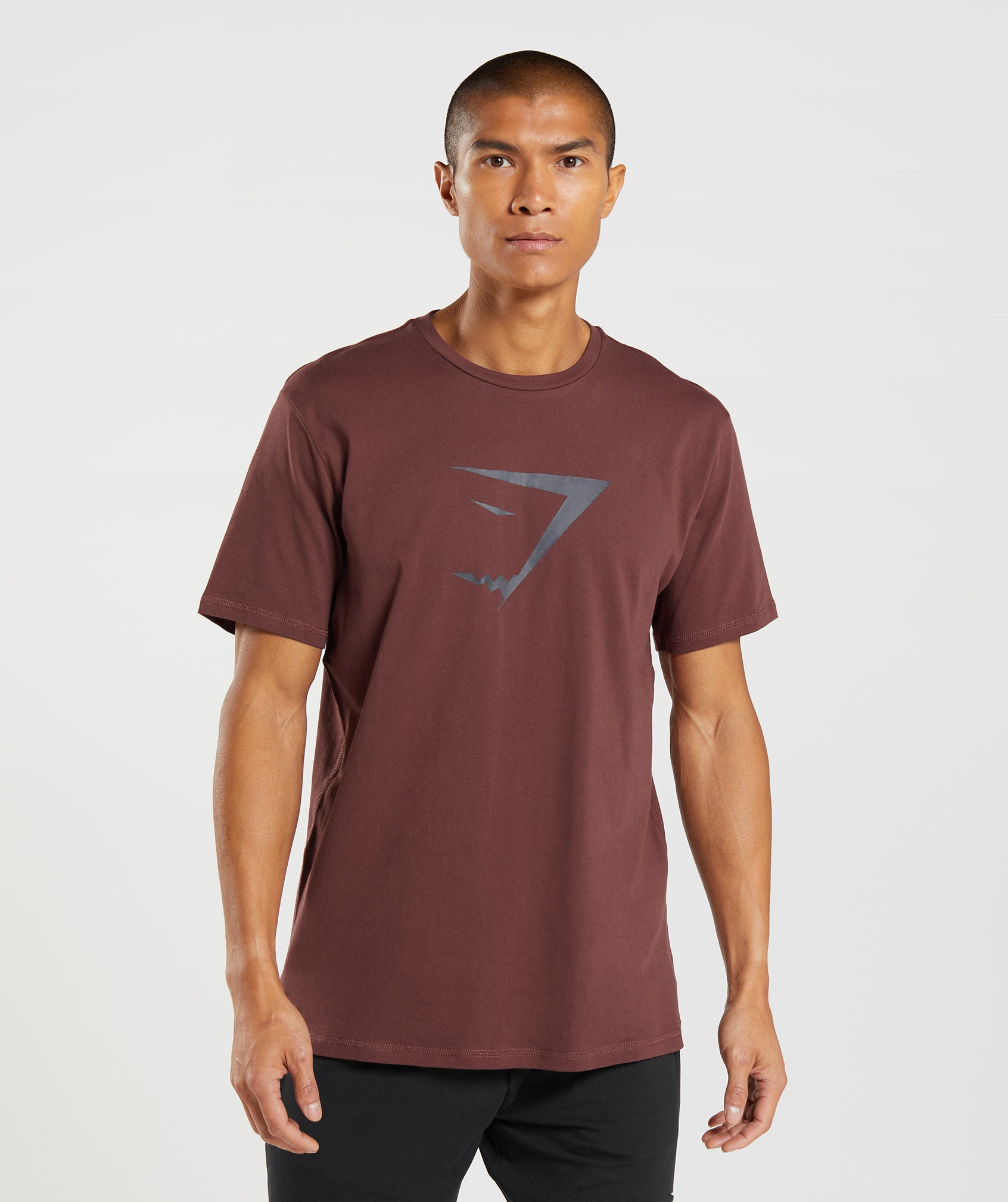 Sharkhead Infill T-Shirt in Cherry Brown