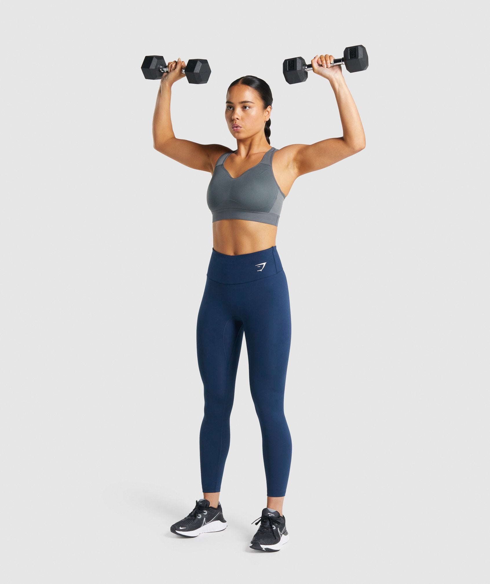 Lightweight High Support Sports Bra in Charcoal