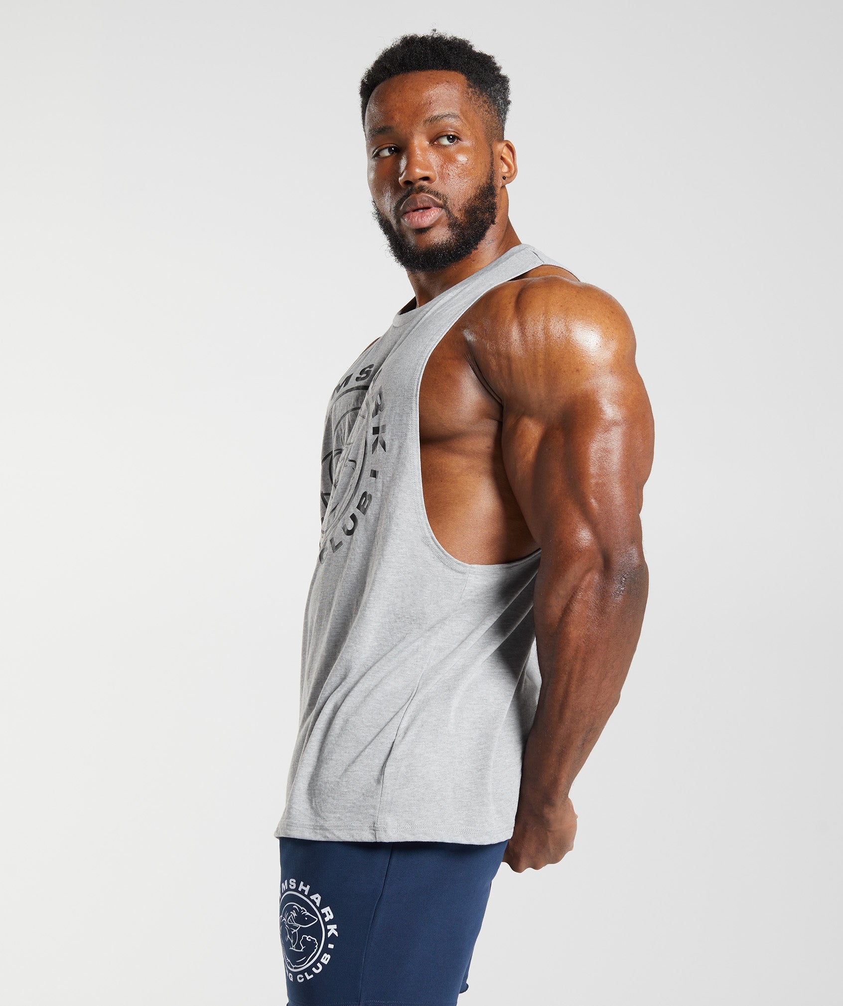 Legacy Drop Arm Tank in Light Grey Core Marl - view 3