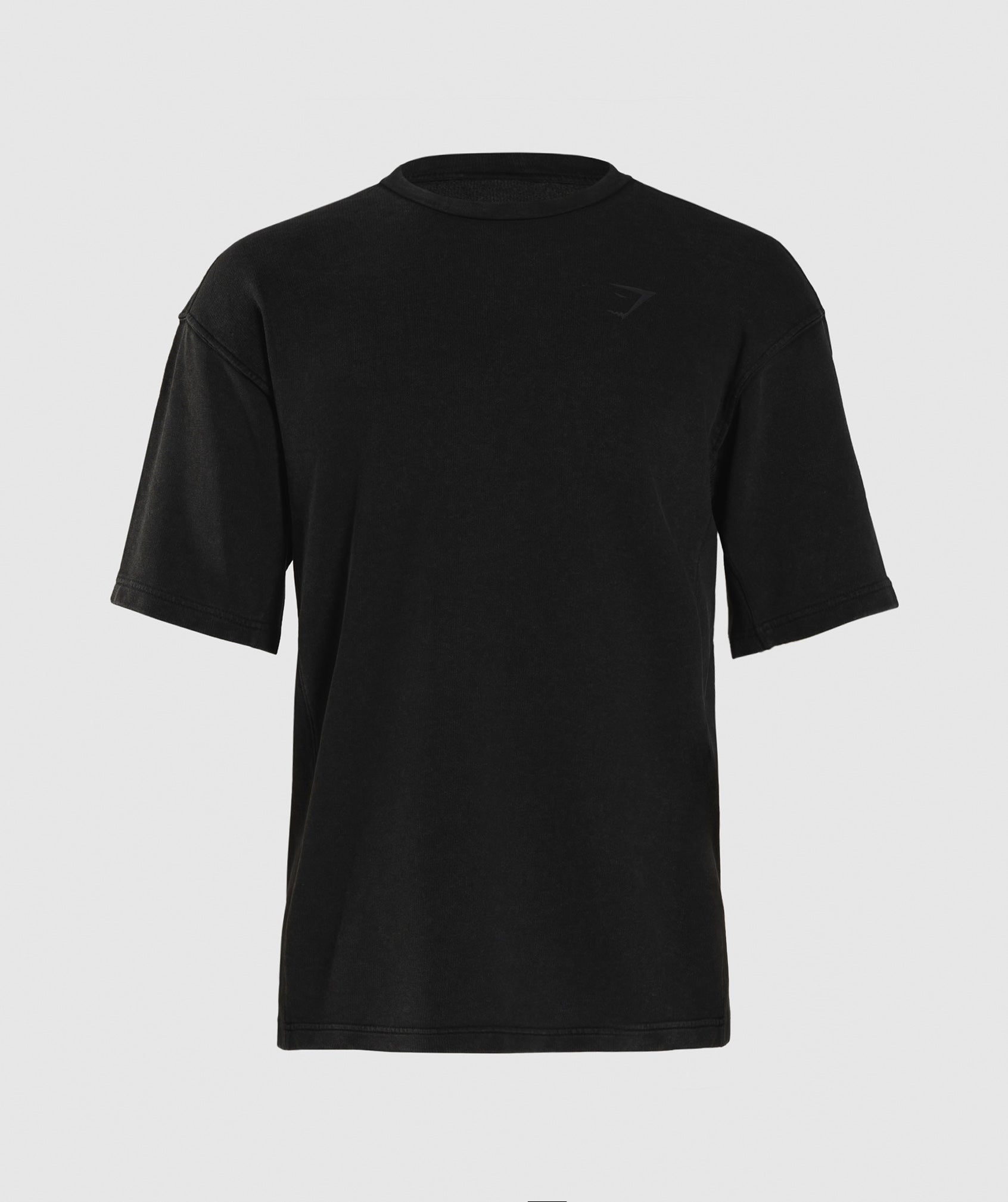 Power Washed Short Sleeve Crew in Black