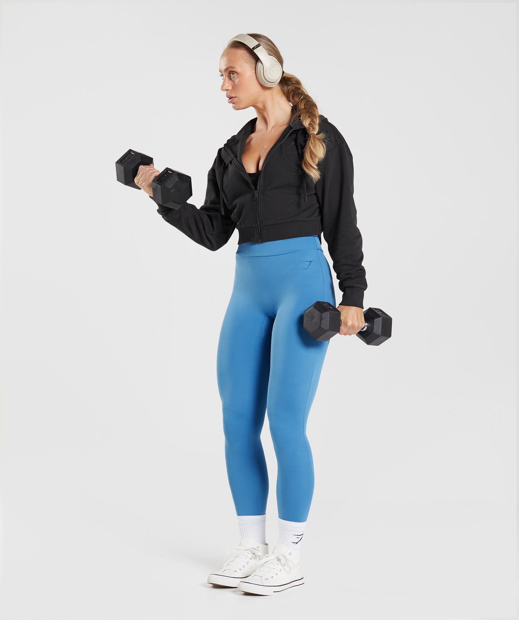 GS Power Regular Leggings in Coastal Blue - view 4