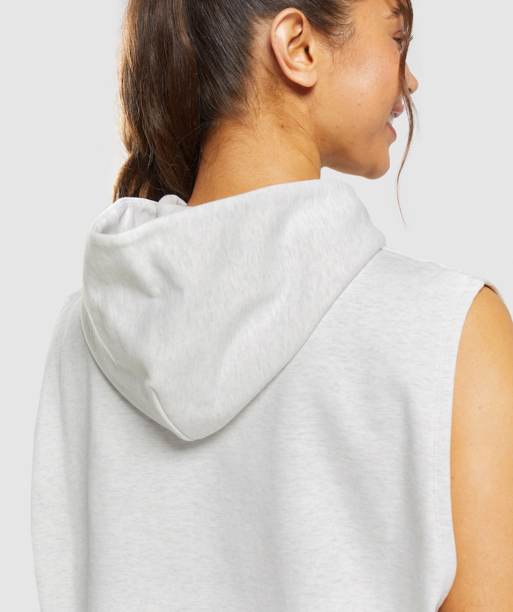 Rest Day Sweats Sleeveless Hoodie in Cloud Marl - view 6