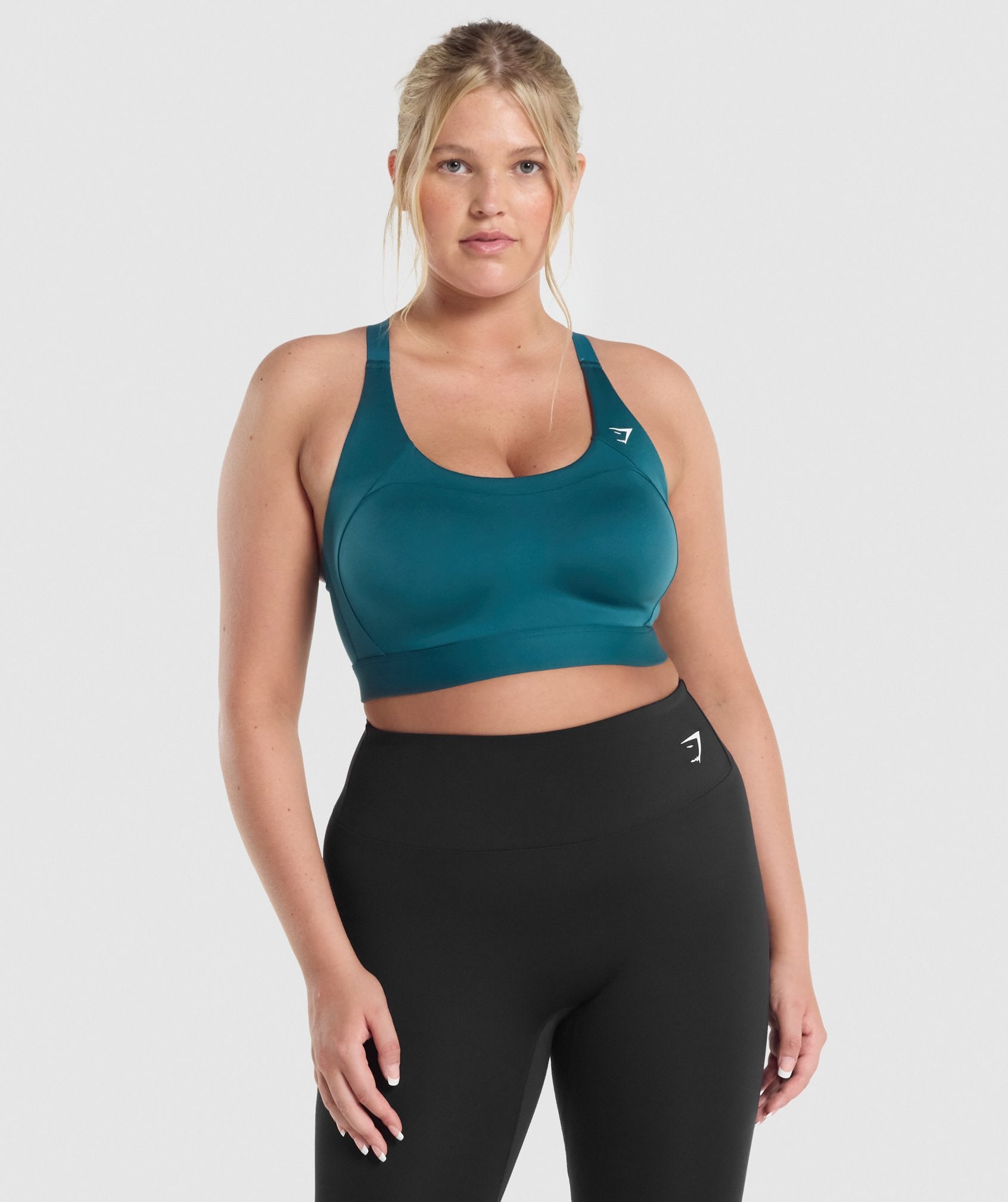 Racer Back Sports Bra in Teal - view 1