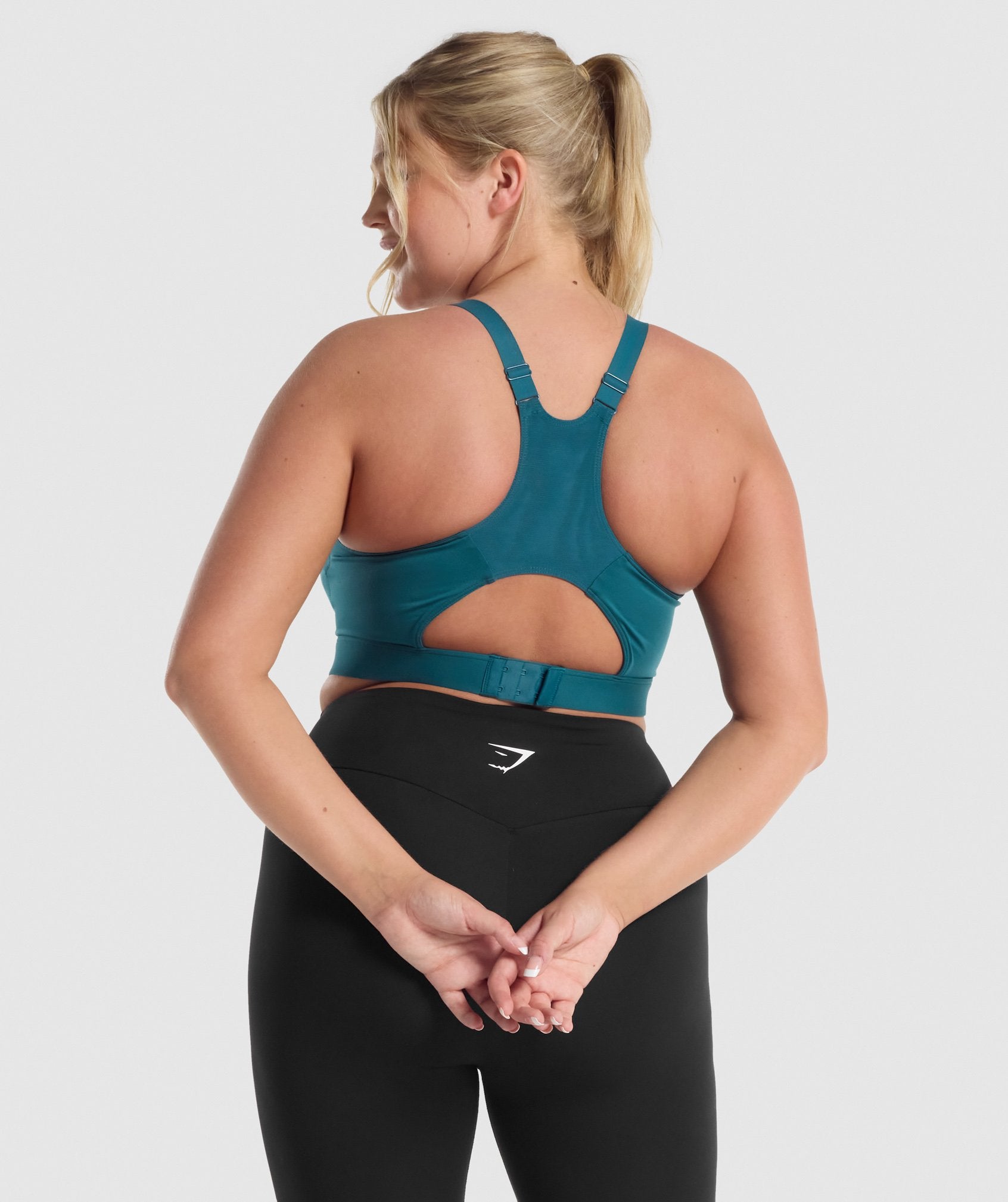 Racer Back Sports Bra in Teal - view 2