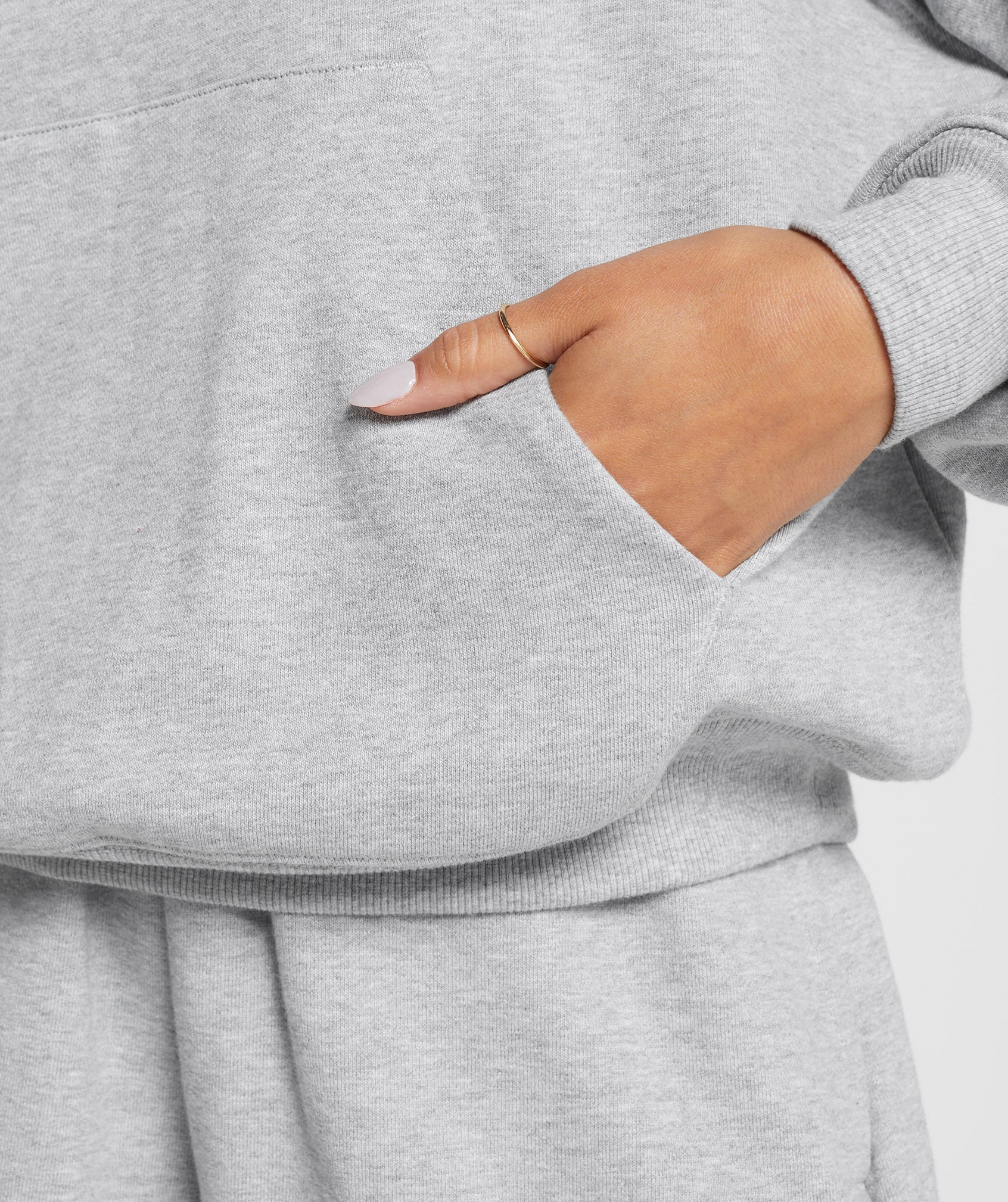 Rest Day Sweats 1/2 Zip Pullover in Light Grey Core Marl