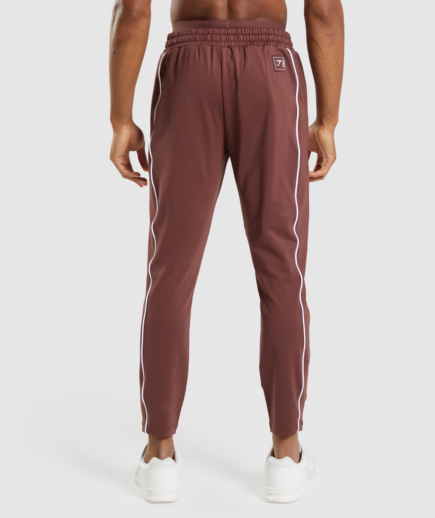 Recess Joggers in Cherry Brown/White