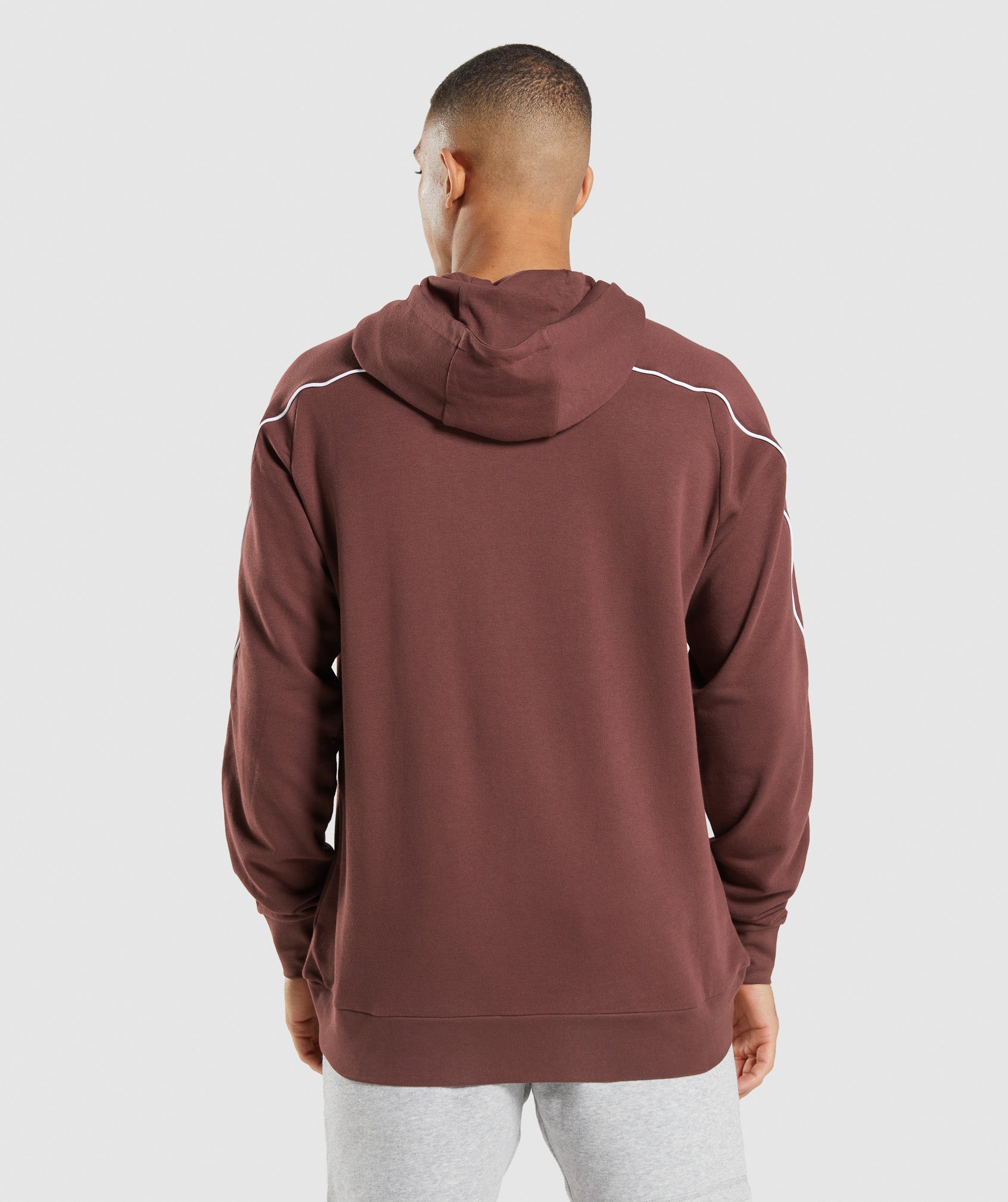 Recess Hoodie in Cherry Brown/White