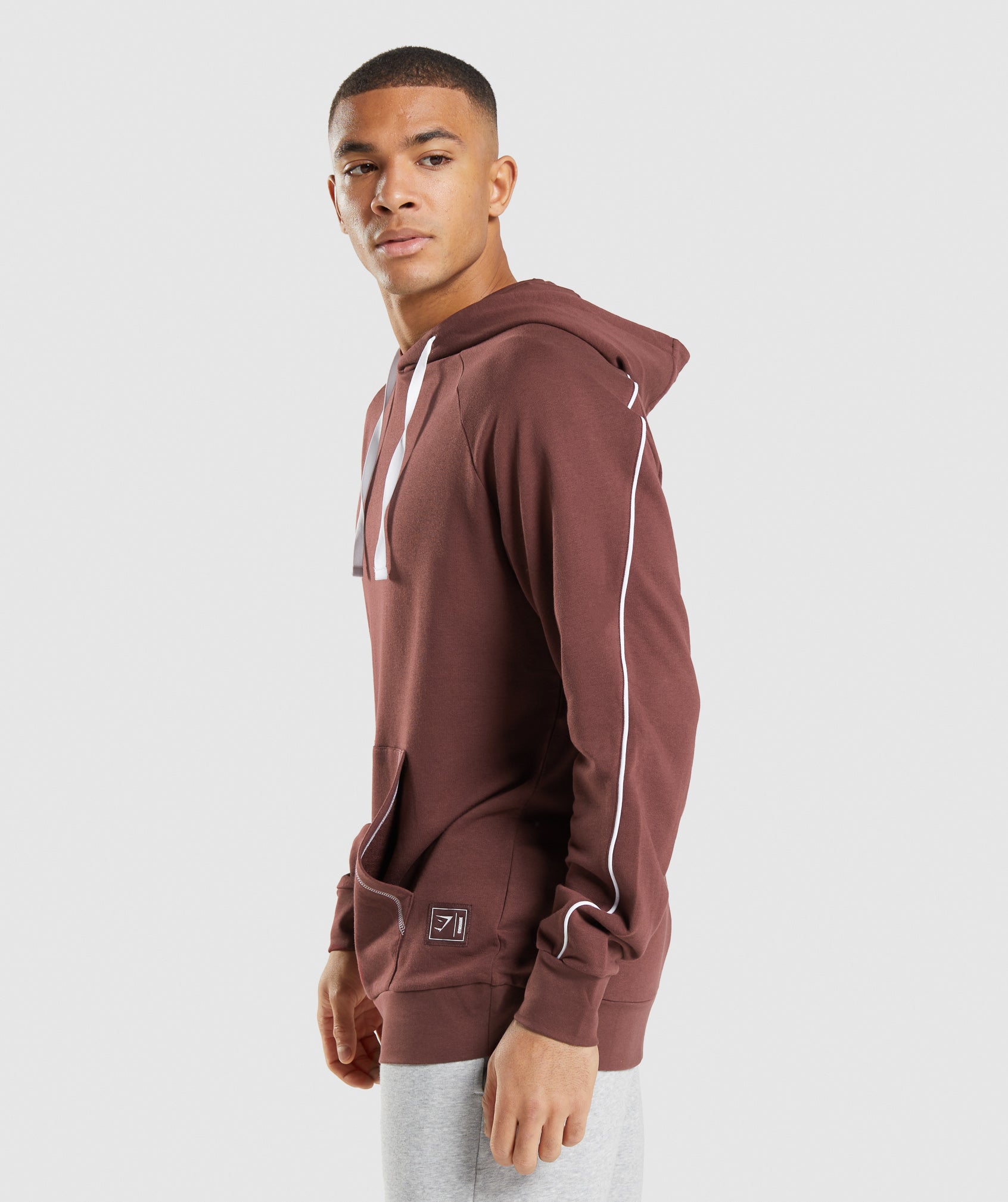 Recess Hoodie in Cherry Brown/White