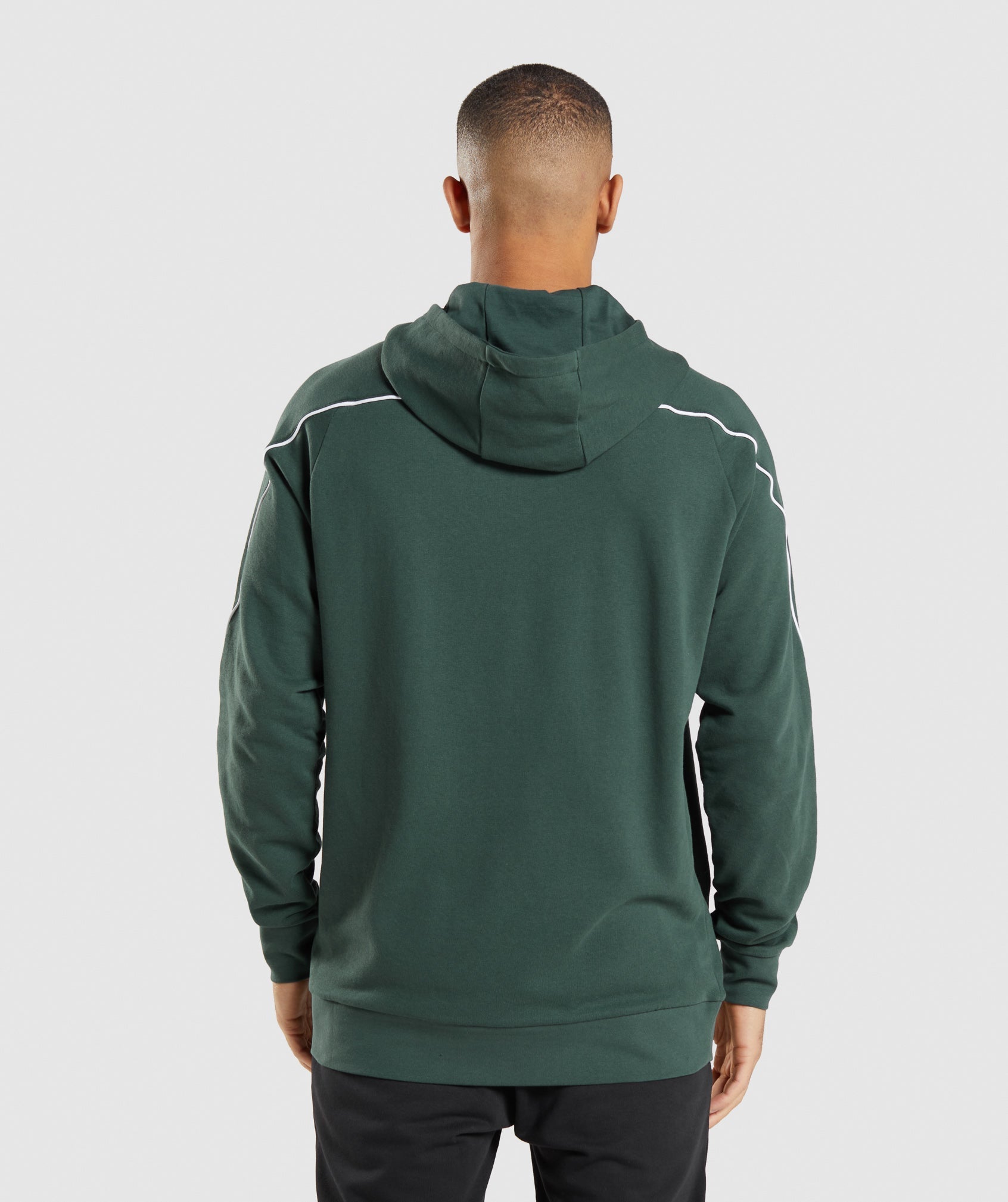 Recess Hoodie in Obsidian Green/White