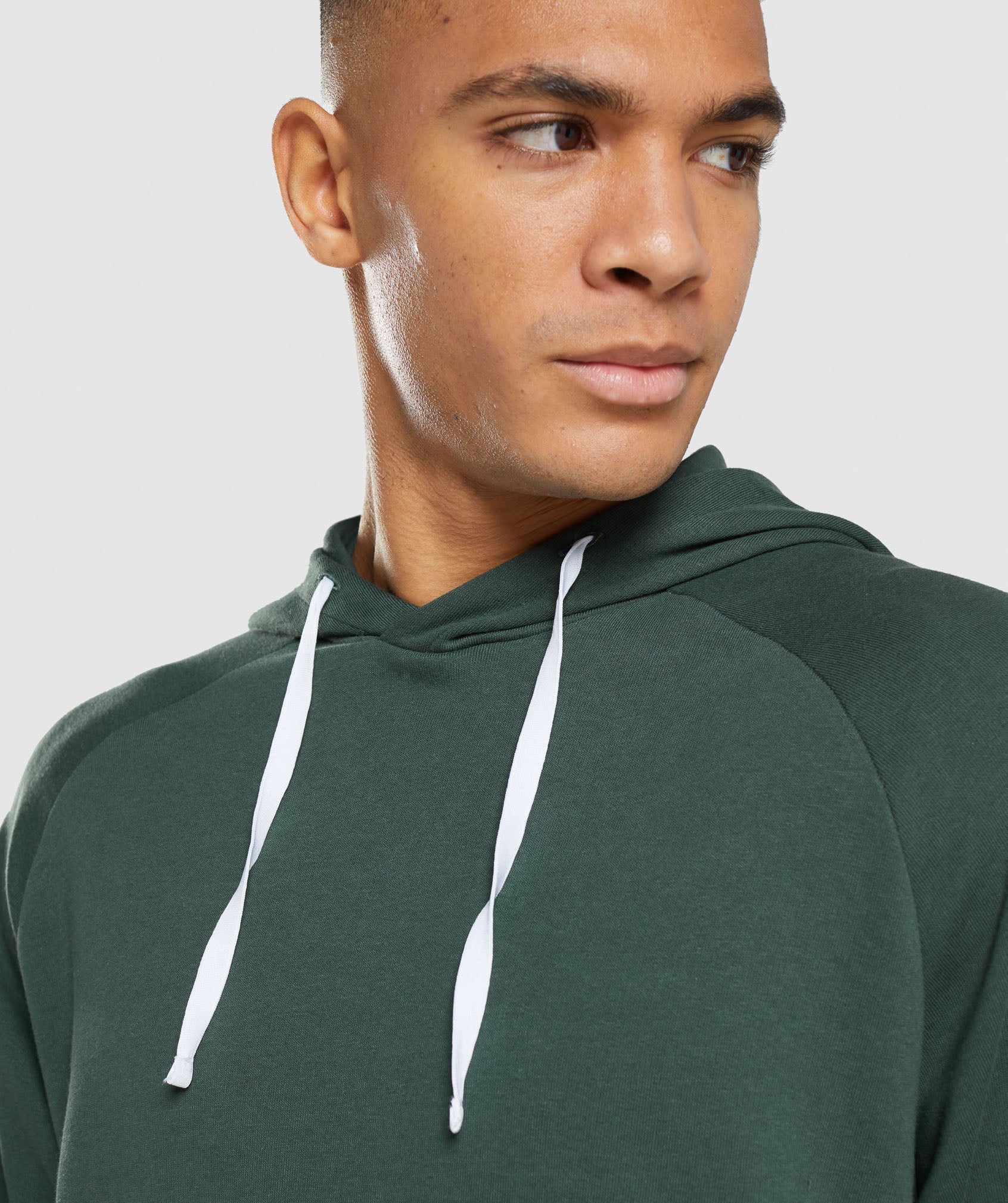Recess Hoodie in Obsidian Green/White
