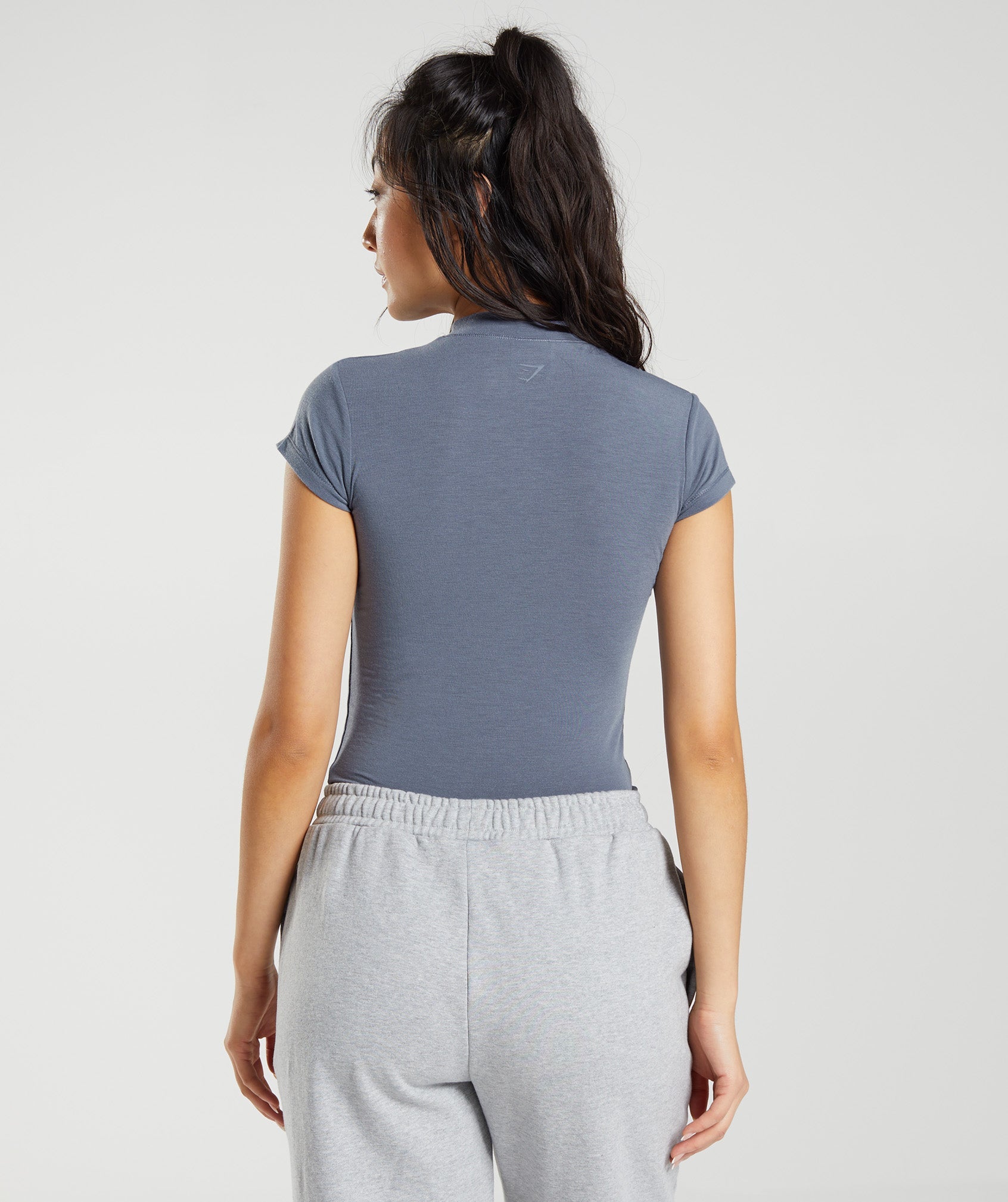 Jersey Body Fit T-Shirt in Evening Blue - view 2