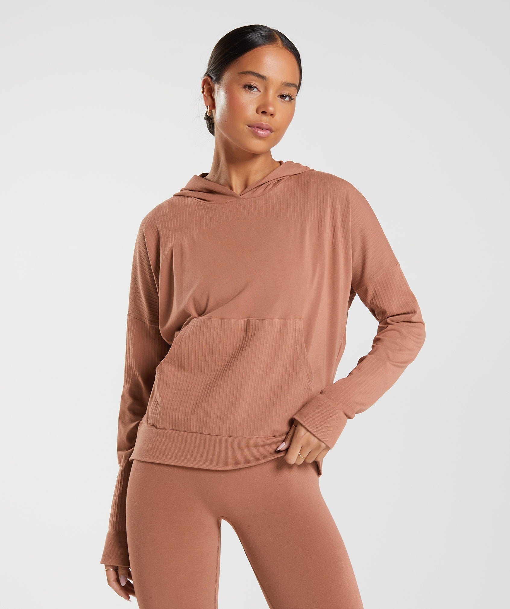 Rest Day Lounge Hoodie in Coffee Brown