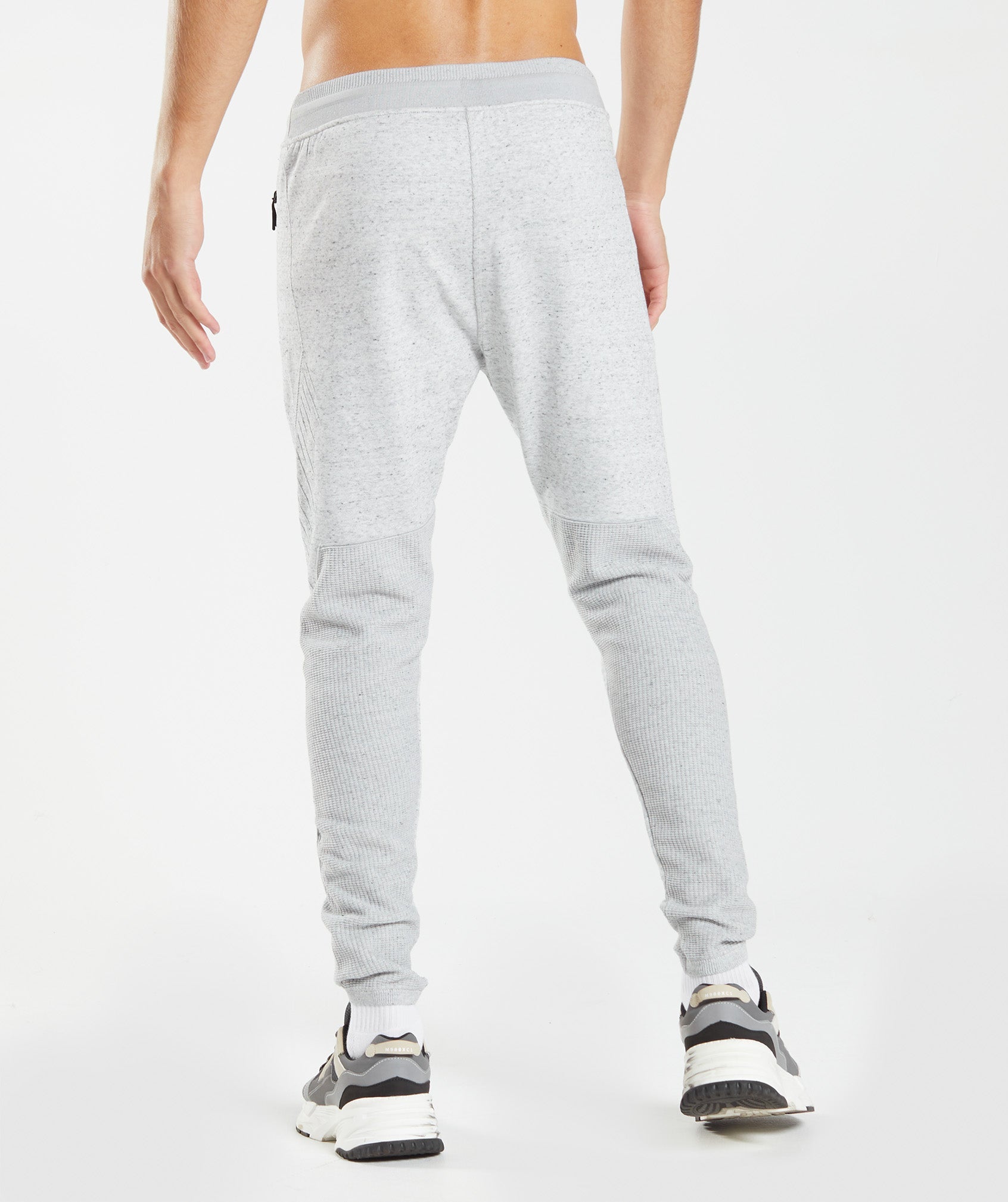 Retake Knit Joggers in Light Grey Marl - view 2