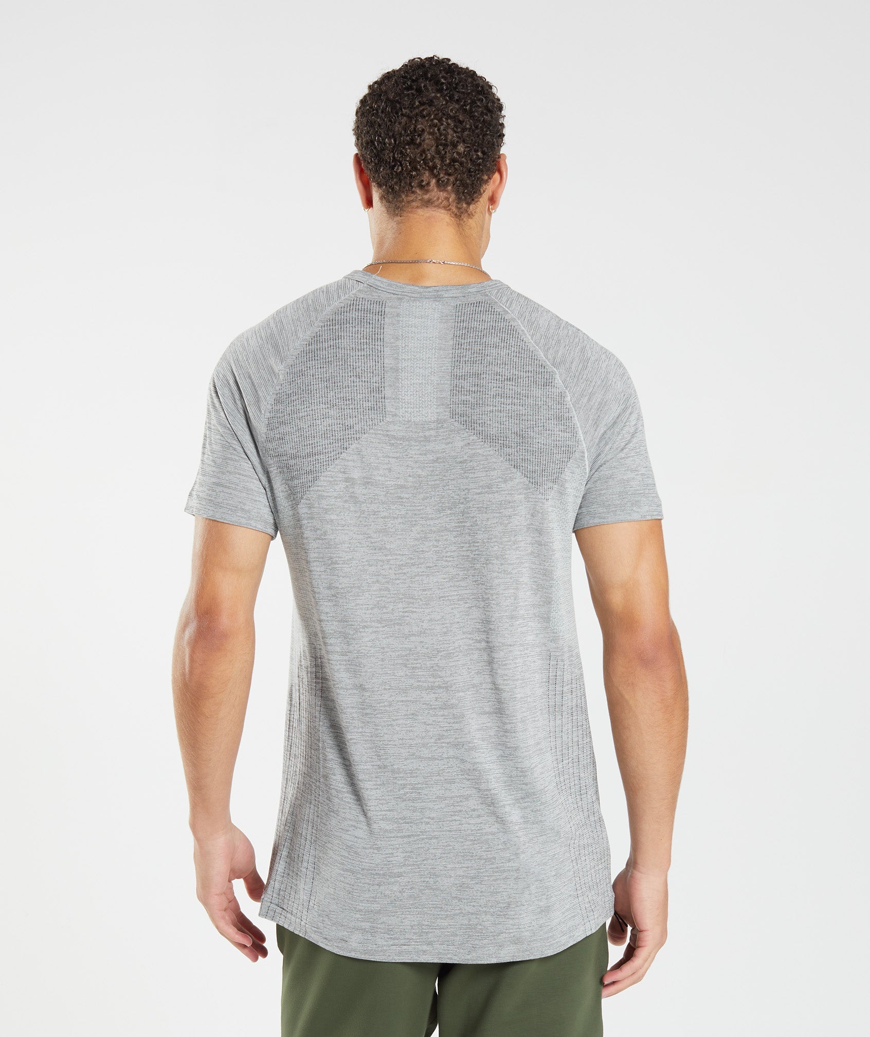 Retake Seamless T-Shirt in Light Grey/Black Marl - view 2