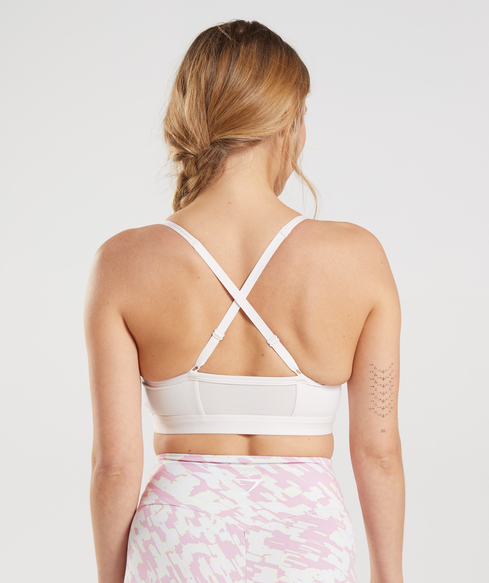 Ruched Sports Bra in Coconut White - view 2