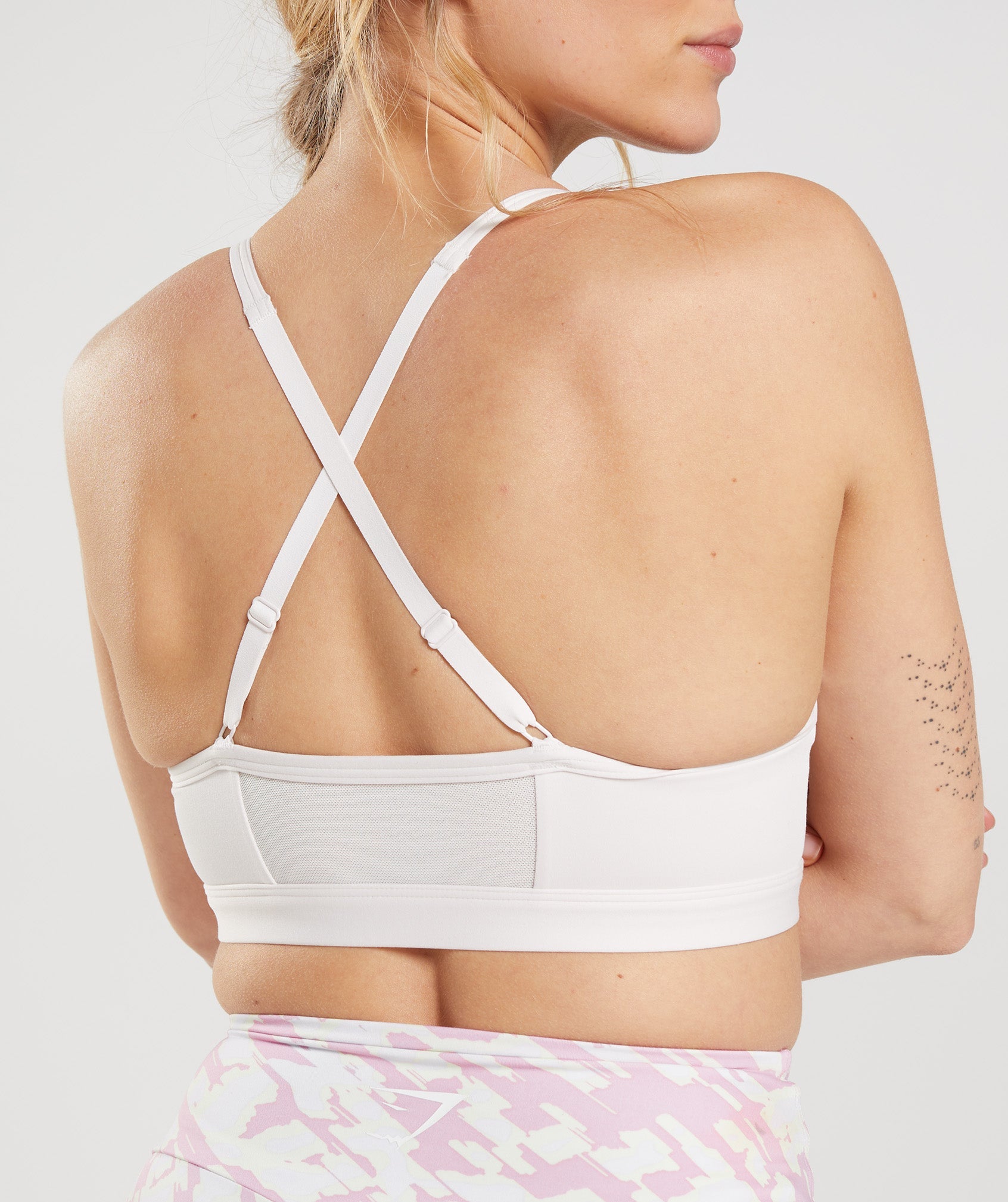 Ruched Sports Bra in Coconut White - view 6