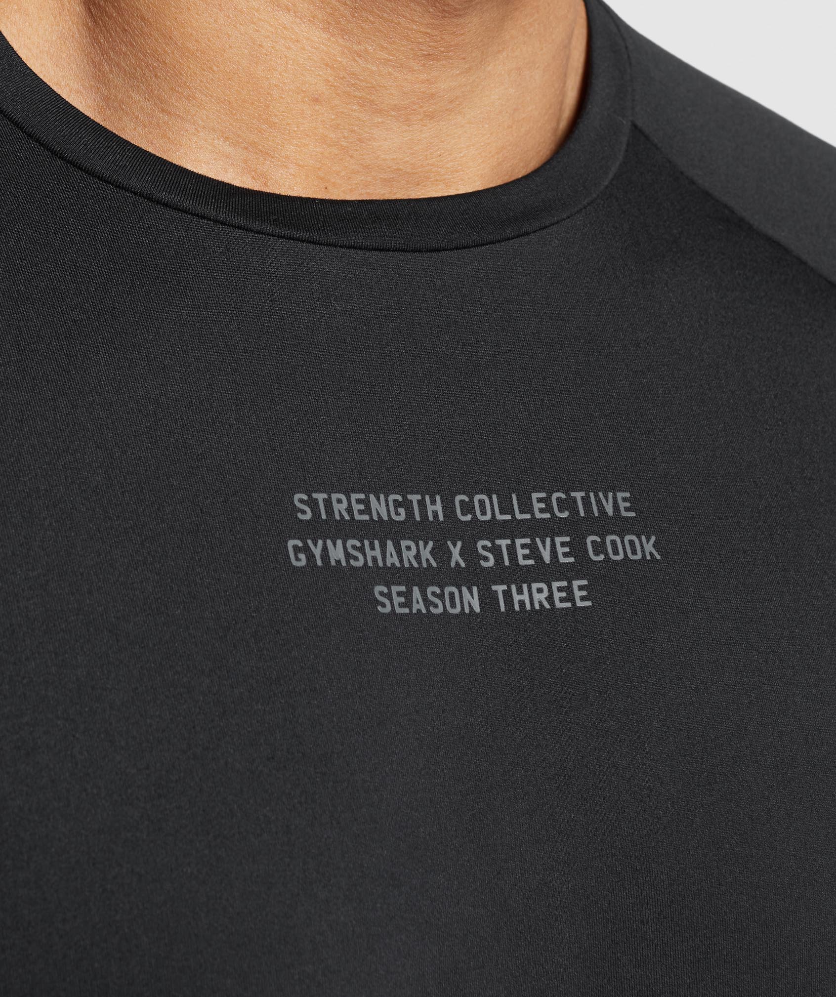 Gymshark//Steve Cook T-Shirt in Black - view 6