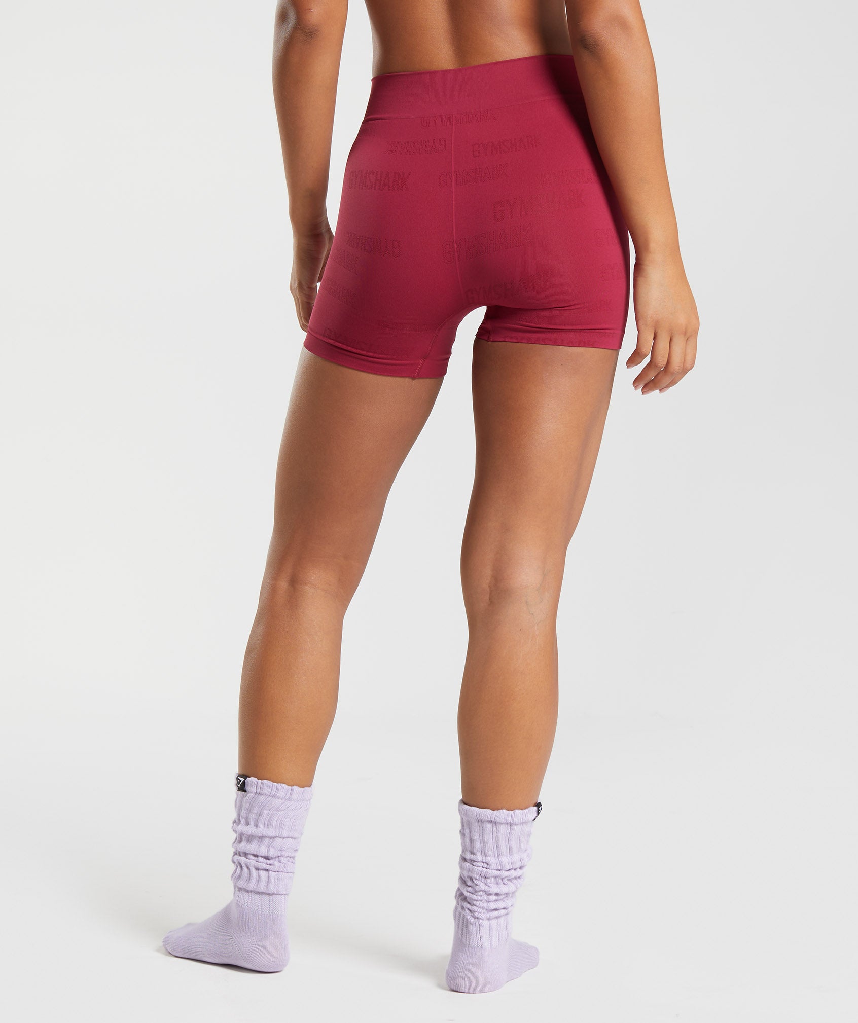 Seamless Jacquard Boxers in Currant Pink