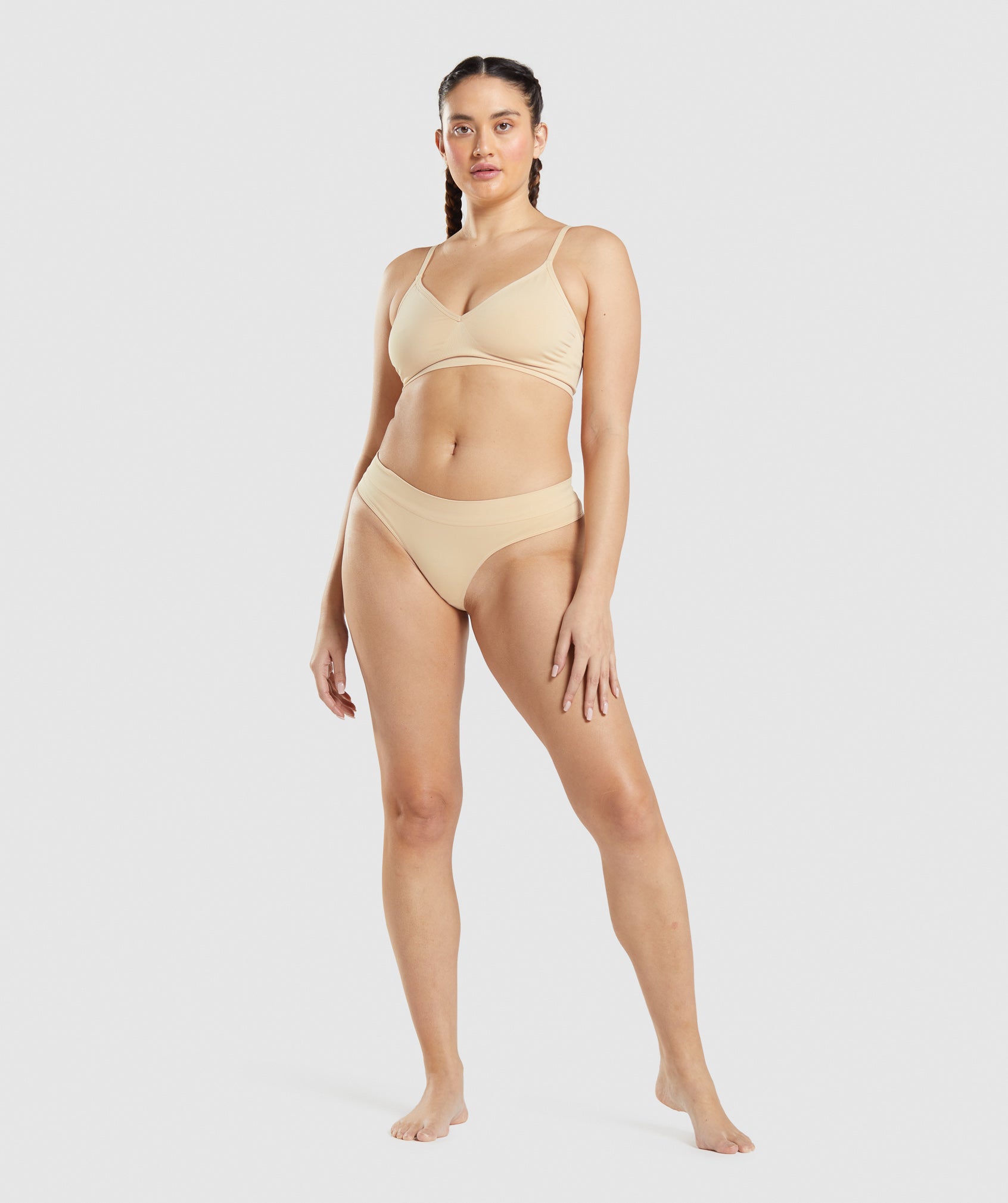 Seamless Thong in Fawn Light Brown - view 4