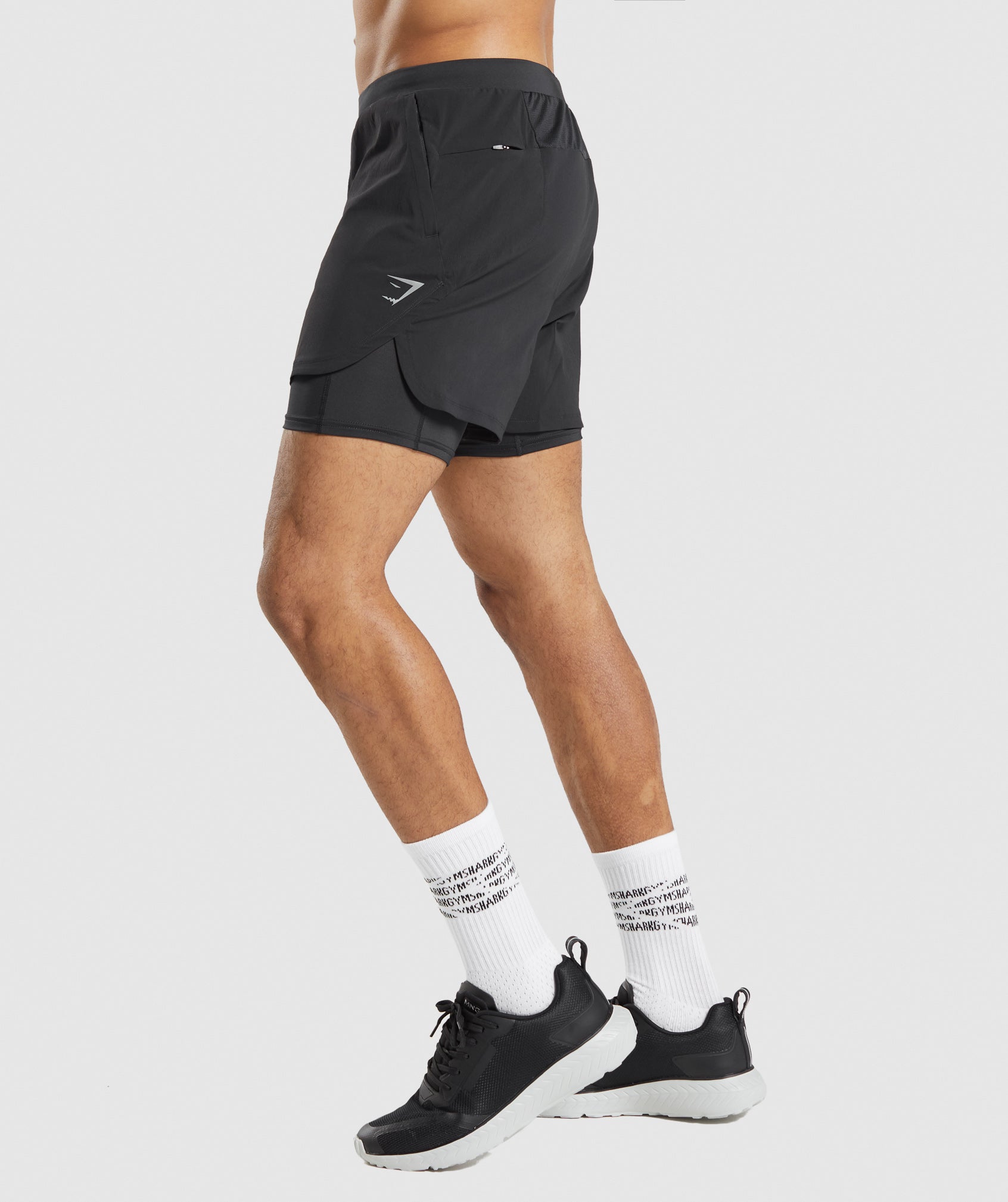 Speed Evolve 5" 2 In 1 Shorts in Black - view 3