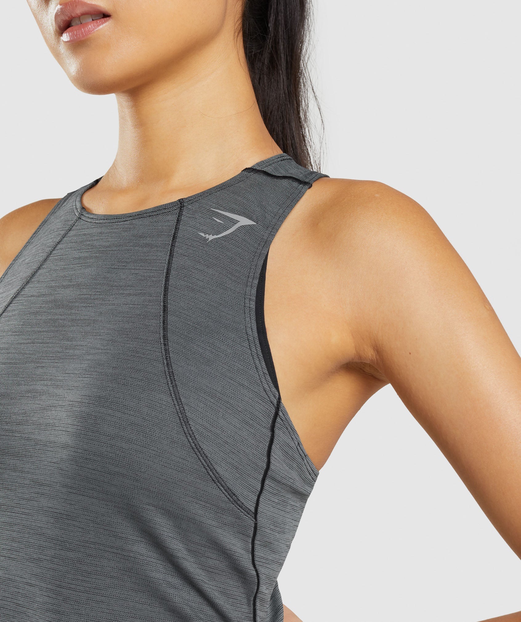 Speed Tank in Black/Charcoal Marl - view 5