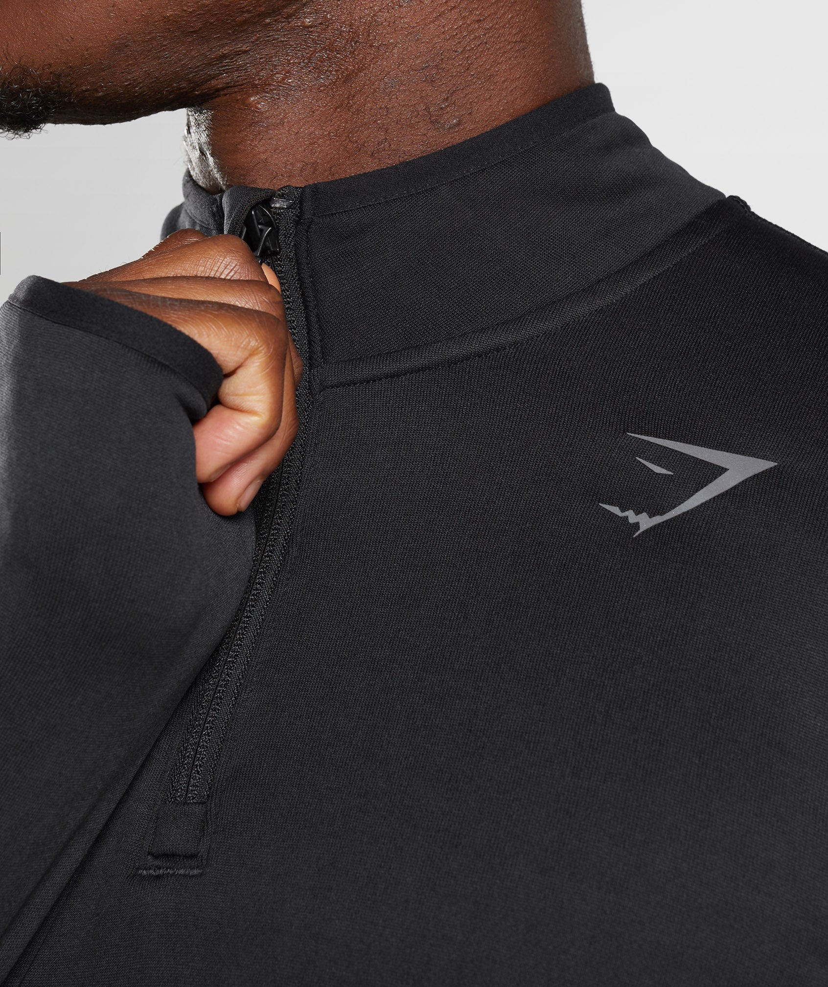 Gymshark Vital Seamless 1/4 Zip - Light Grey/Smokey Grey