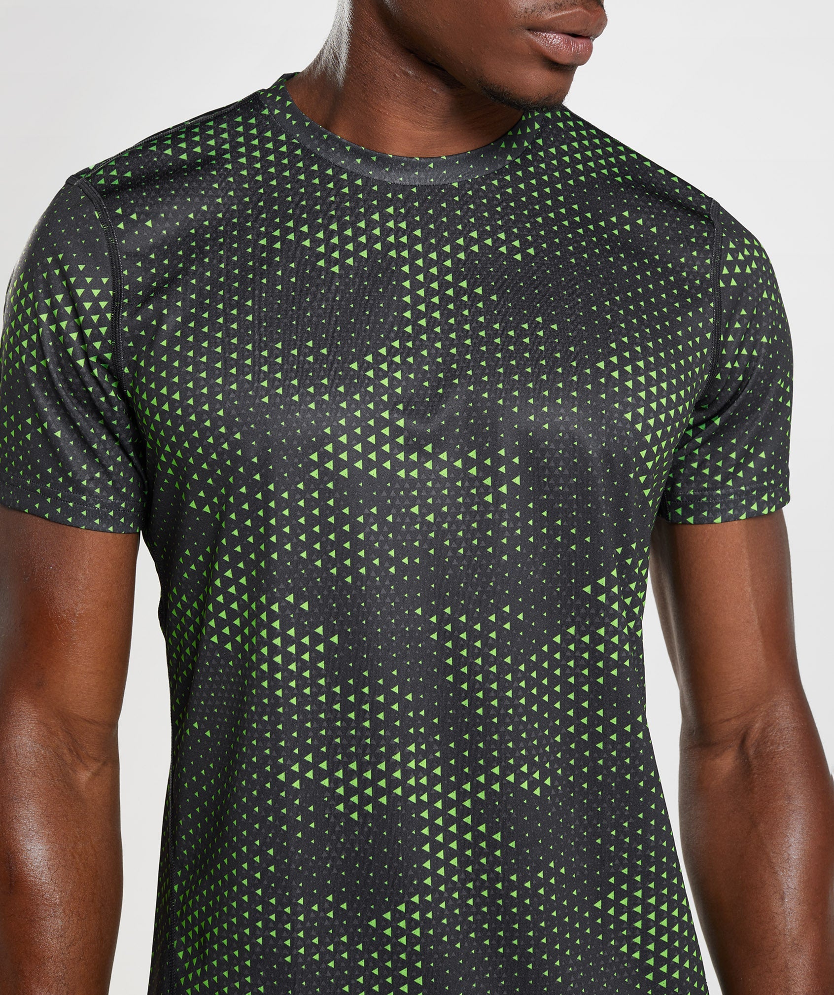 Sport T-Shirt in Fluo Lime Print