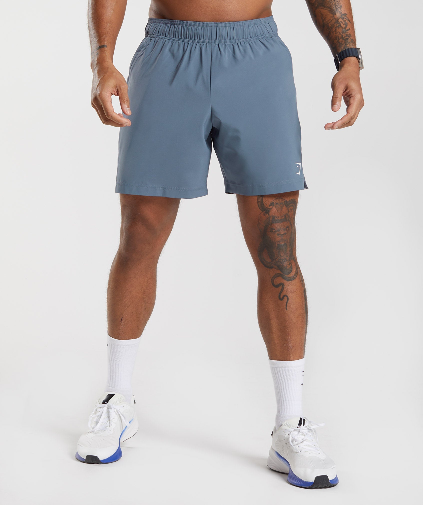 Sport 7" Shorts in Evening Blue/Drift Grey