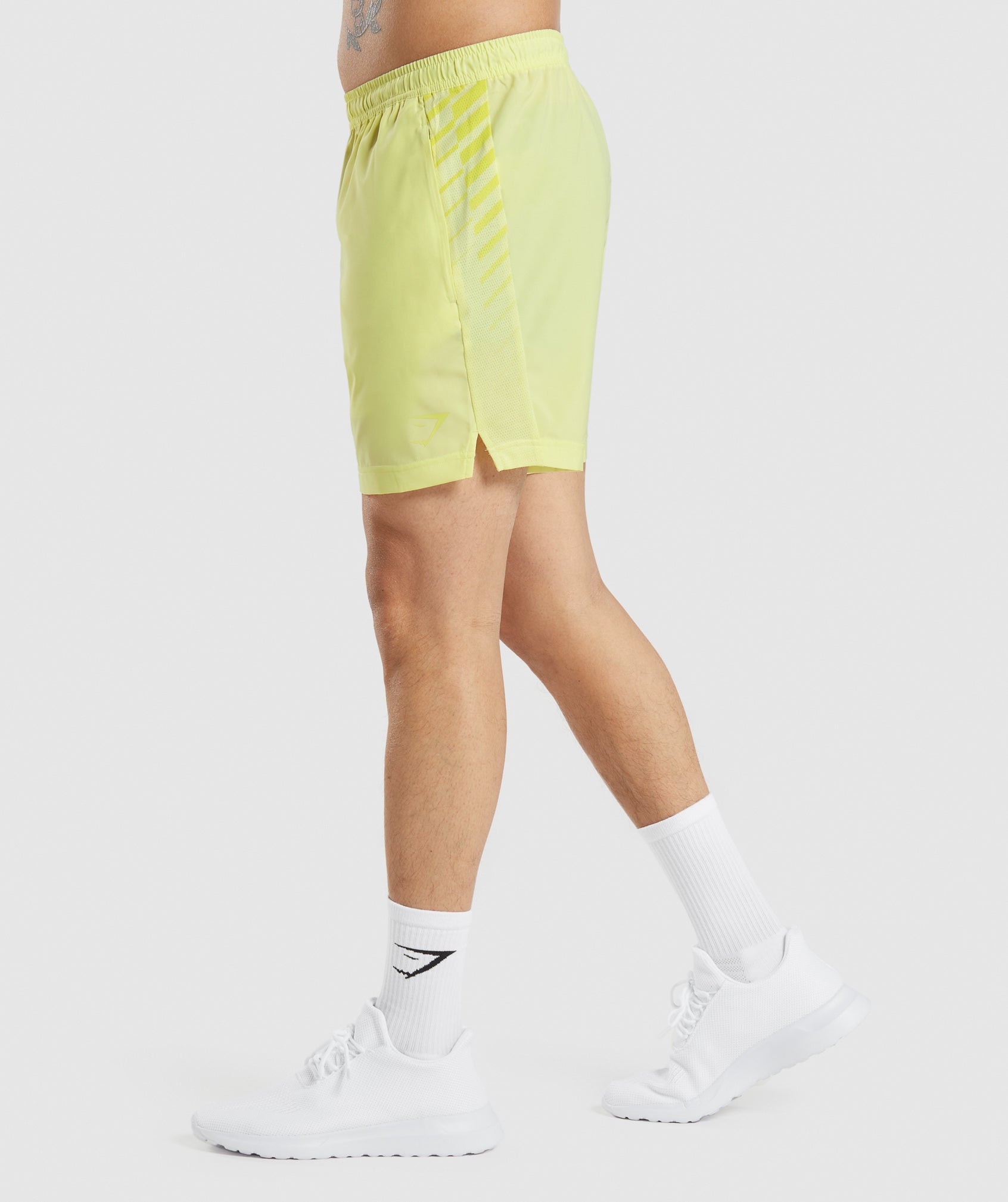 Sport Stripe 7" Short in Firefly Green - view 3