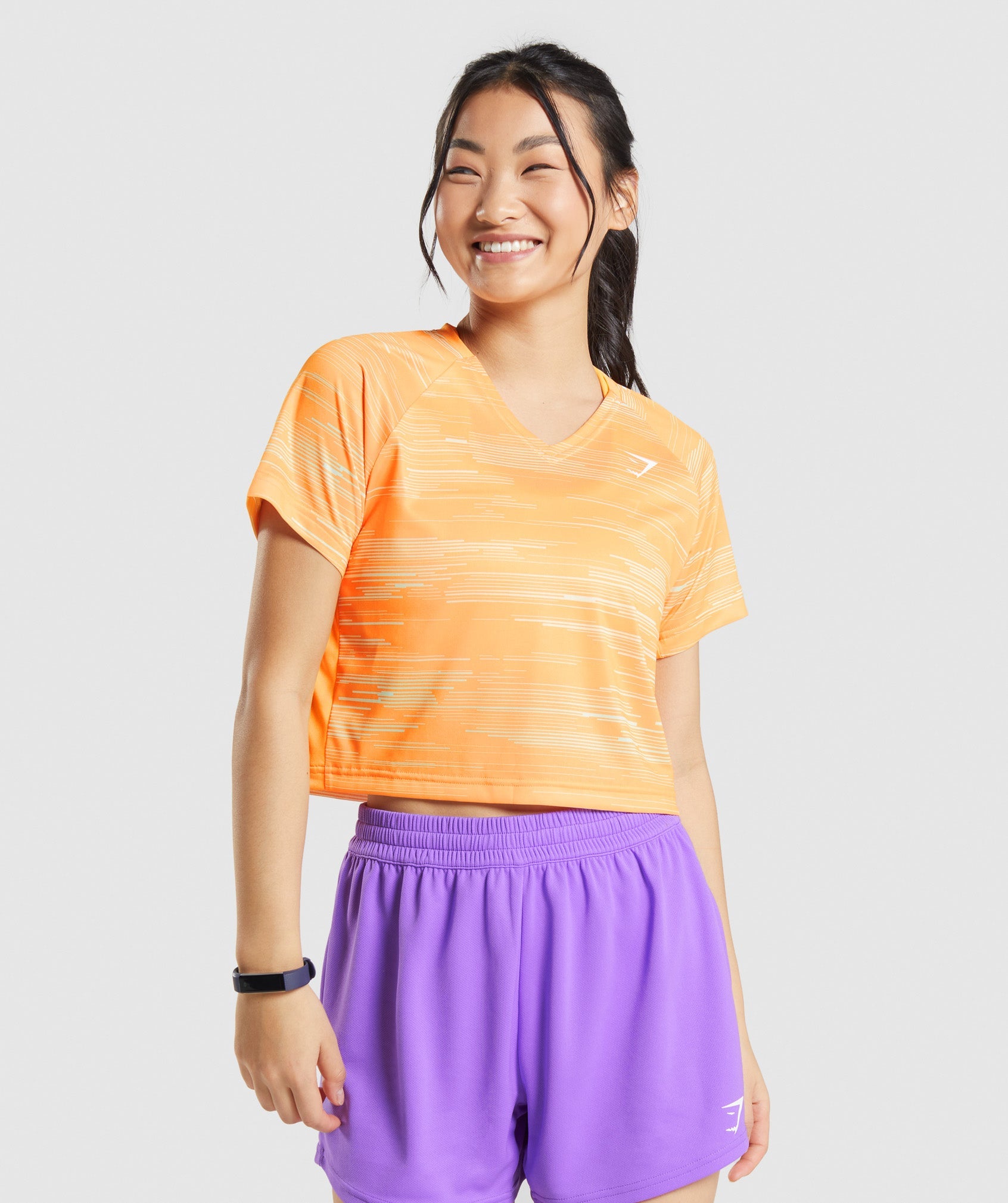 Sport Midi T-Shirt in Orange Print - view 1