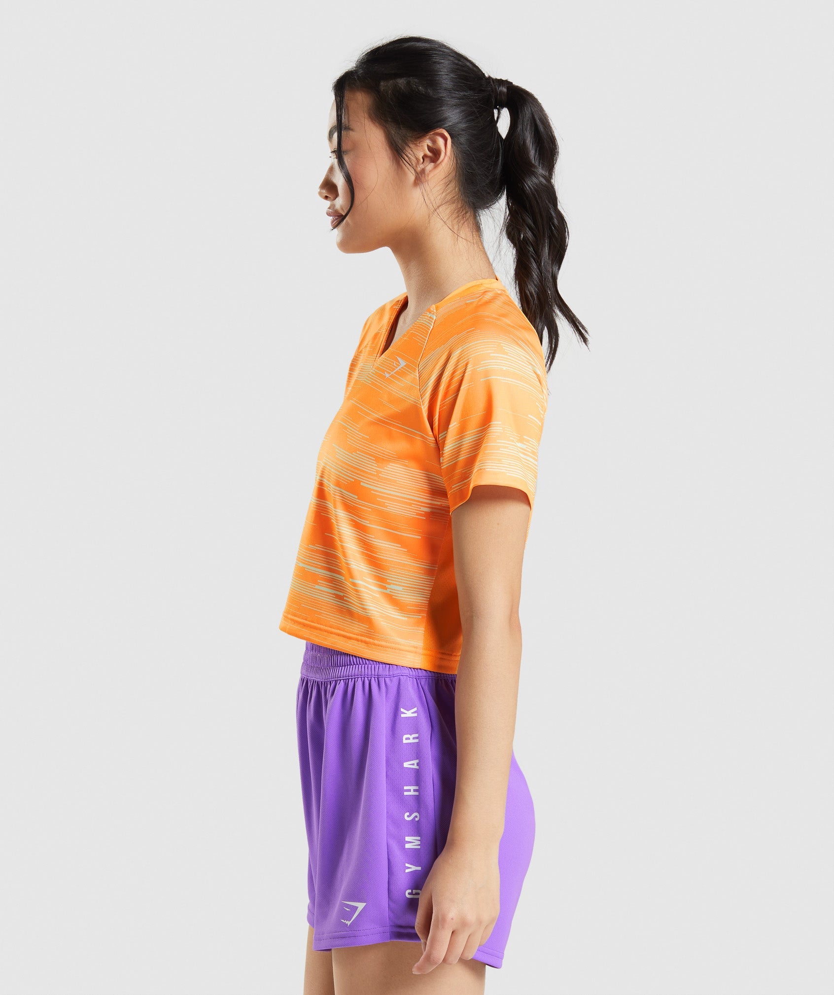 Sport Midi T-Shirt in Orange Print - view 3