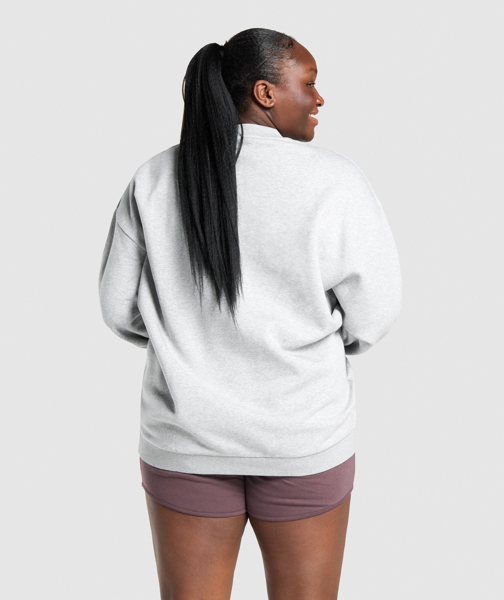 Training Oversized Sweatshirt in Light Grey Marl - view 2