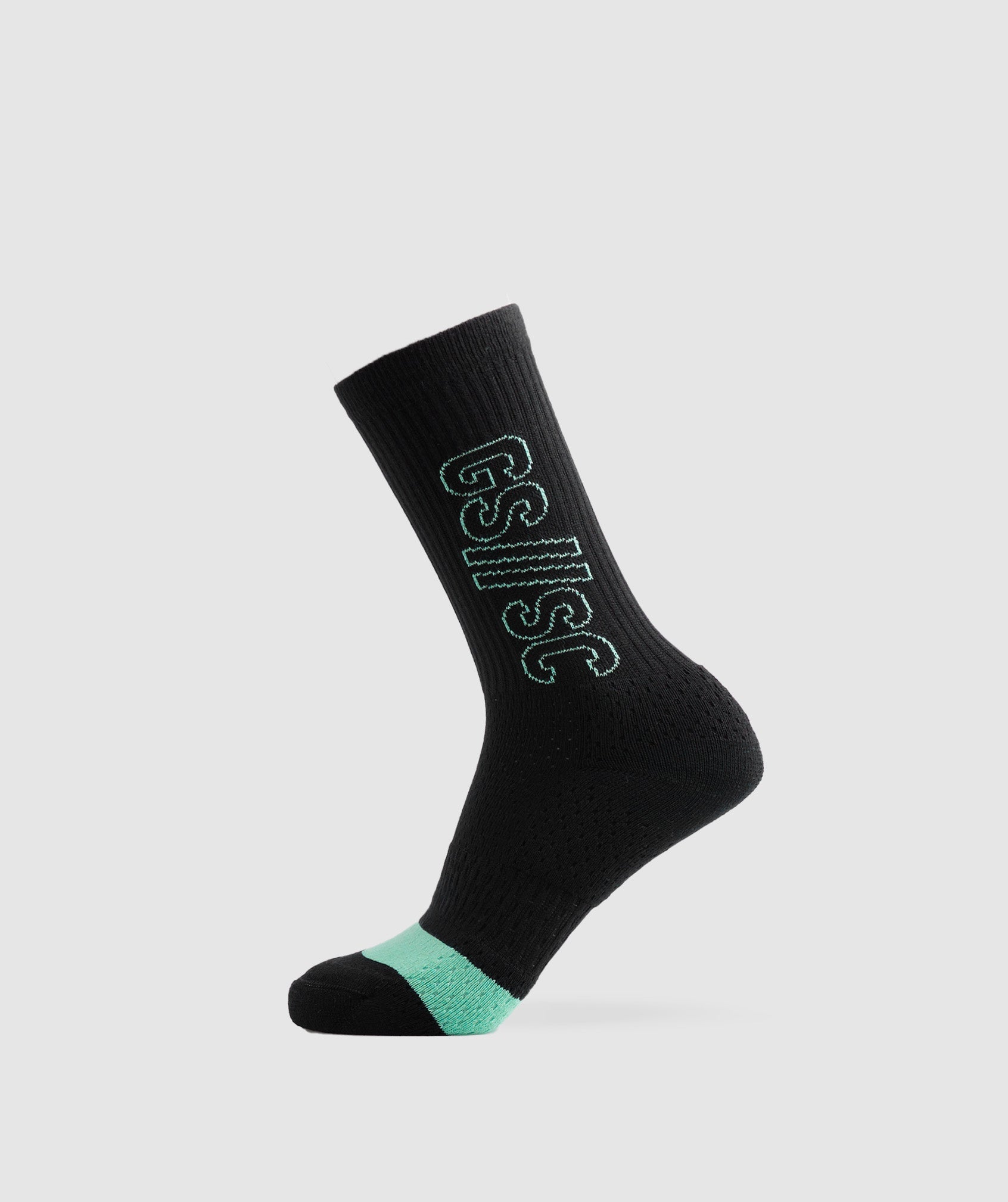 Gymshark//Steve Cook Crew Socks in Black - view 1