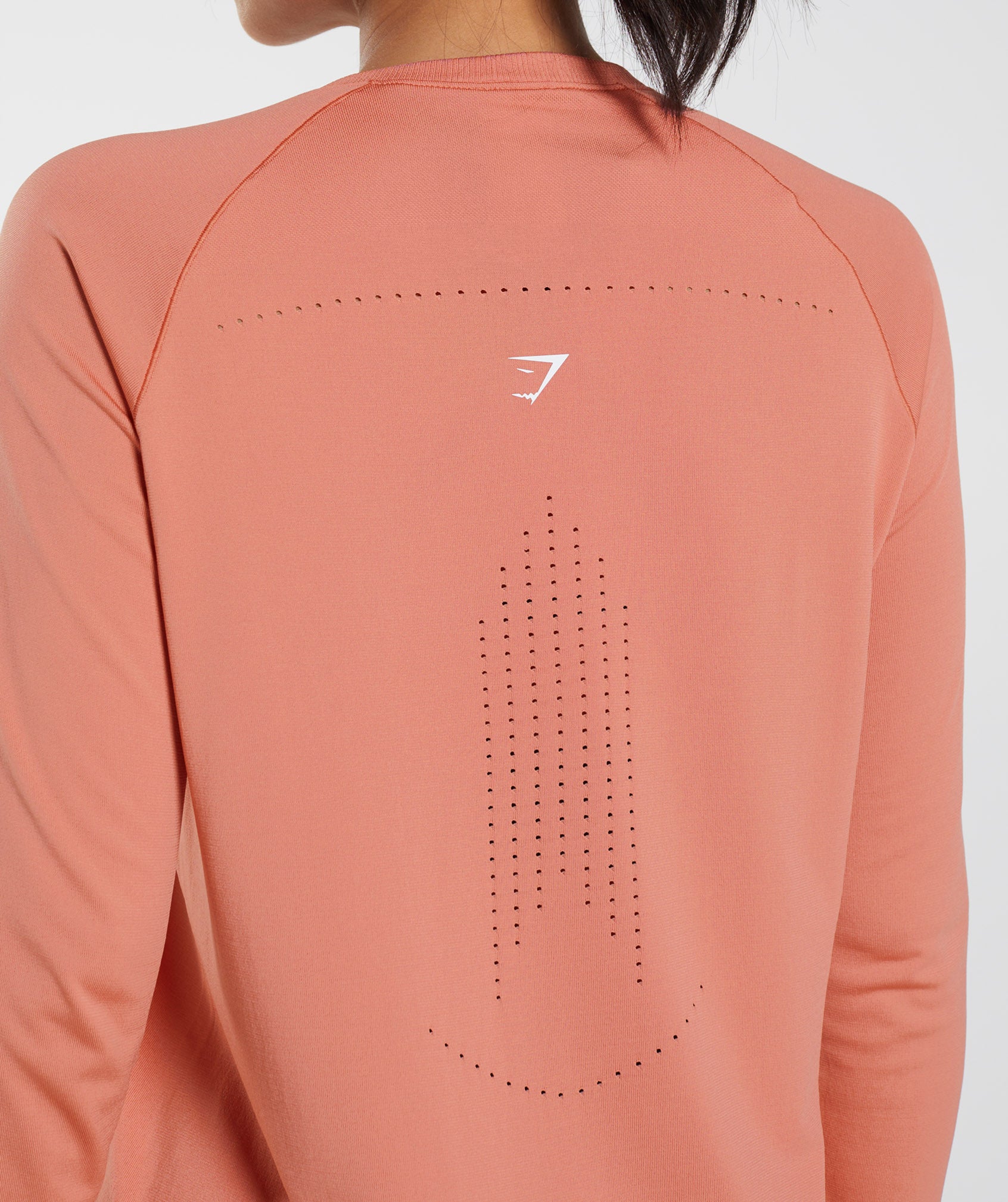 Sweat Seamless Long Sleeve Top in Terracotta Pink