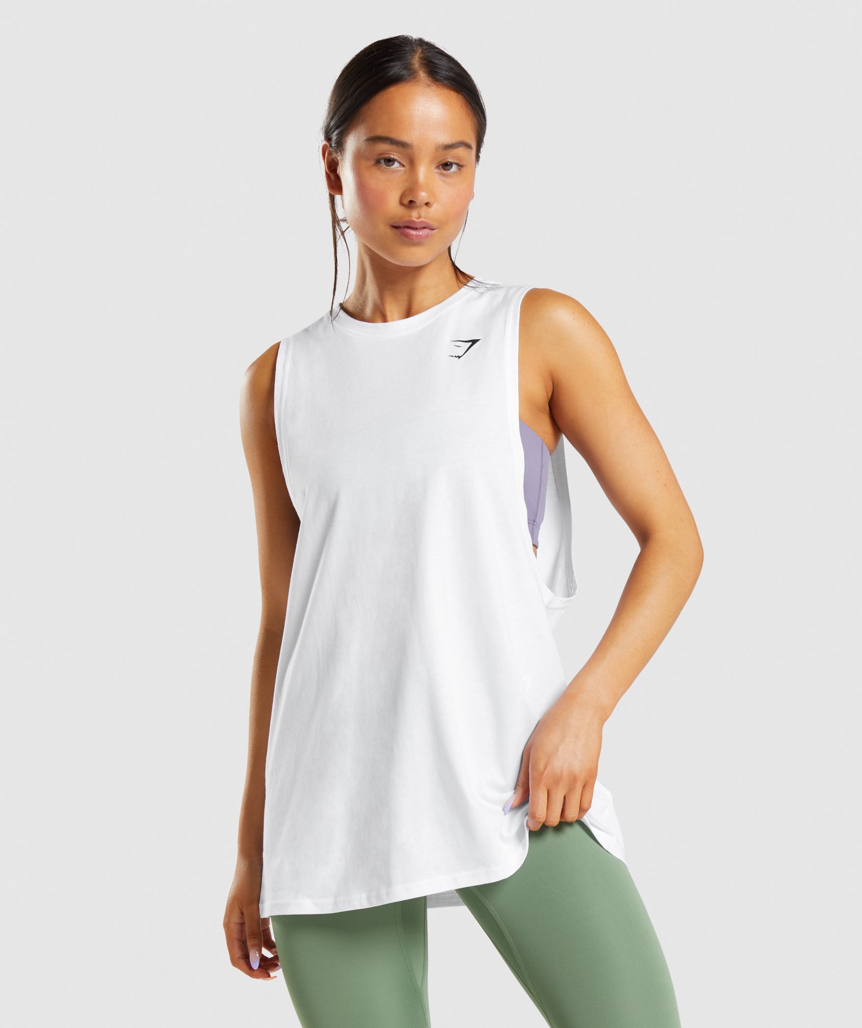 Training Drop Arm Tank in White - view 1