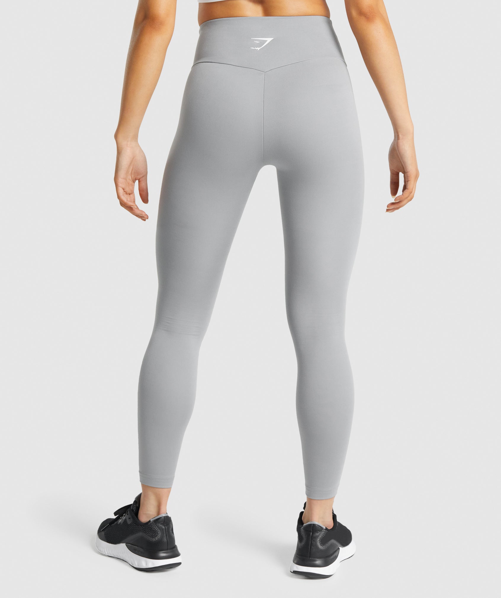 Being Runner Women Trendy Workout Leggings with Side Pocket (Grey Bottom  Black)